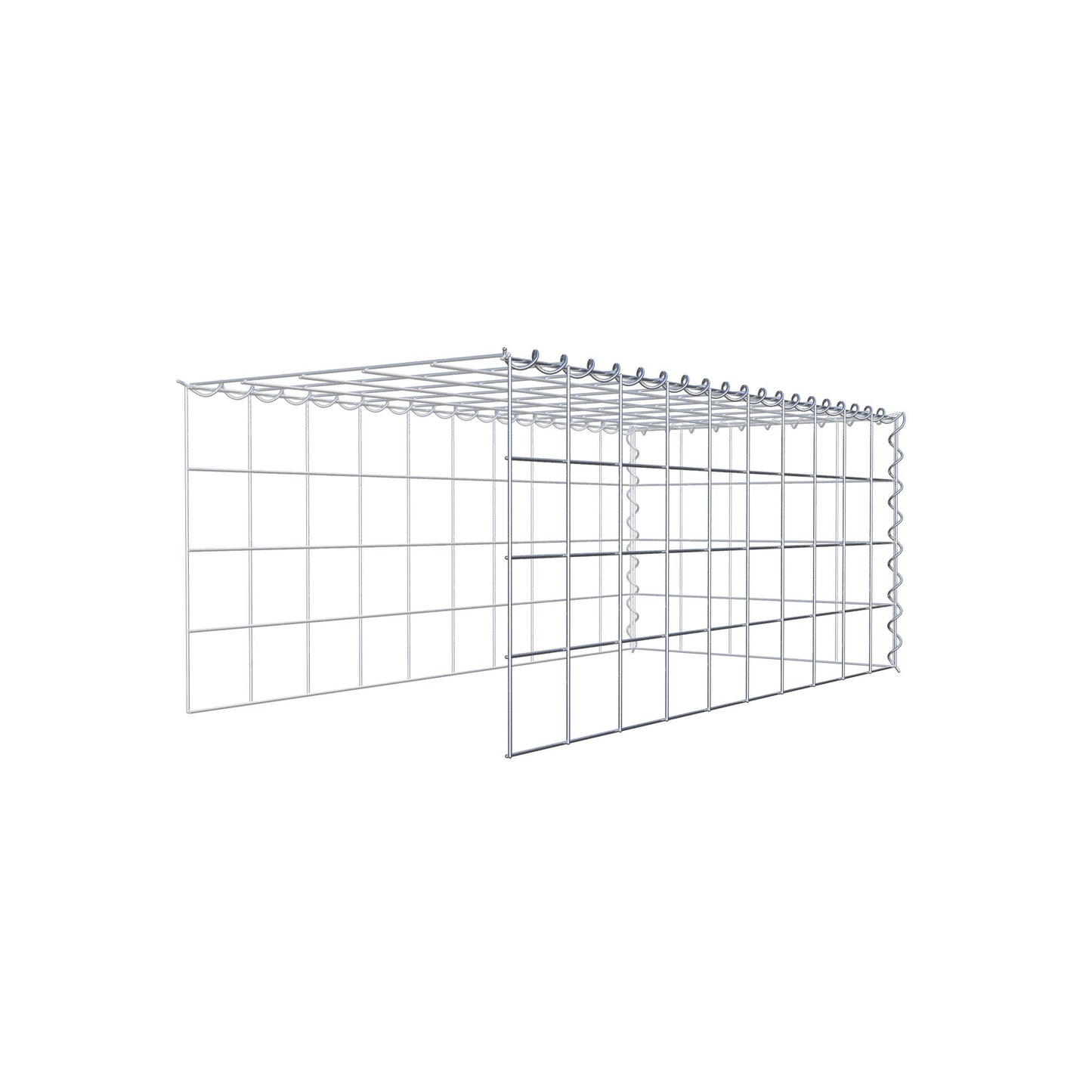 Extra gabion typ 4 100 cm x 40 cm x 50 cm (L x H x D), maskstorlek 10 cm x 10 cm, spiral