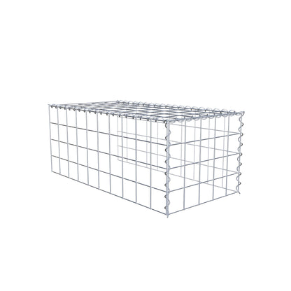 Extra gabion typ 4 100 cm x 40 cm x 50 cm (L x H x D), maskstorlek 10 cm x 10 cm, spiral