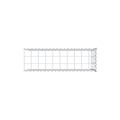 Aangebouwde schanskorf type 4 100 cm x 50 cm x 30 cm (L x H x D), maaswijdte 10 cm x 10 cm, spiraal