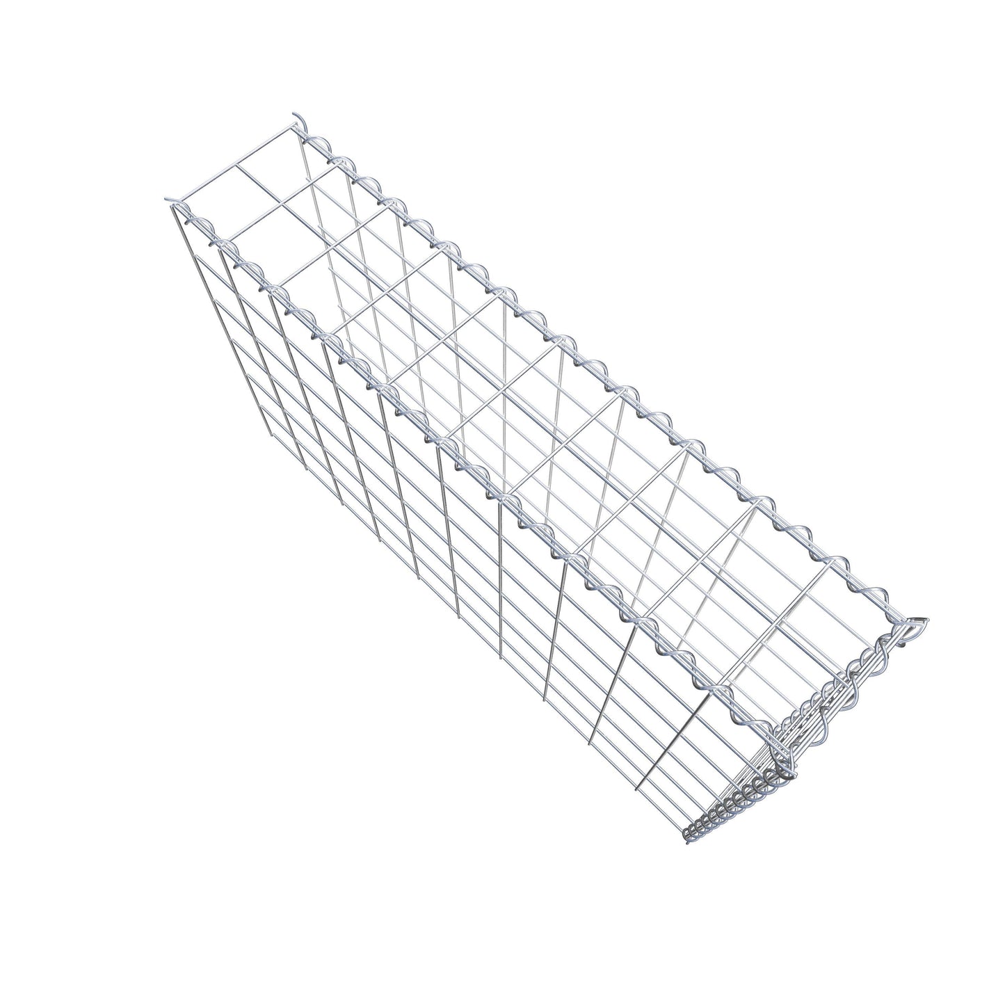 Gabion rapporté type 4 100 cm x 60 cm x 20 cm (L x H x P), mailles 10 cm x 10 cm, spirale