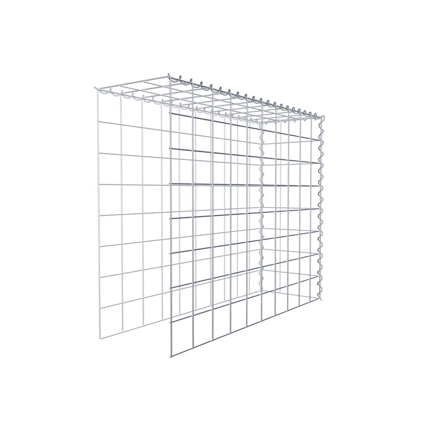 Gabion rapporté type 4 100 cm x 80 cm x 30 cm (L x H x P), mailles 10 cm x 10 cm, spirale