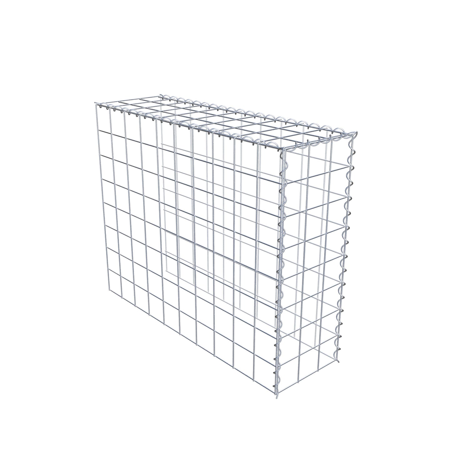 Gabion rapporté type 4 100 cm x 80 cm x 30 cm (L x H x P), mailles 10 cm x 10 cm, spirale