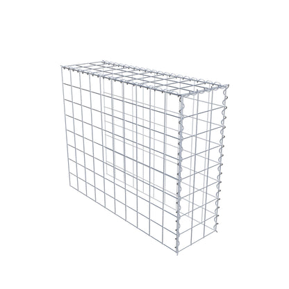Gabion rapporté type 4 100 cm x 80 cm x 30 cm (L x H x P), mailles 10 cm x 10 cm, spirale