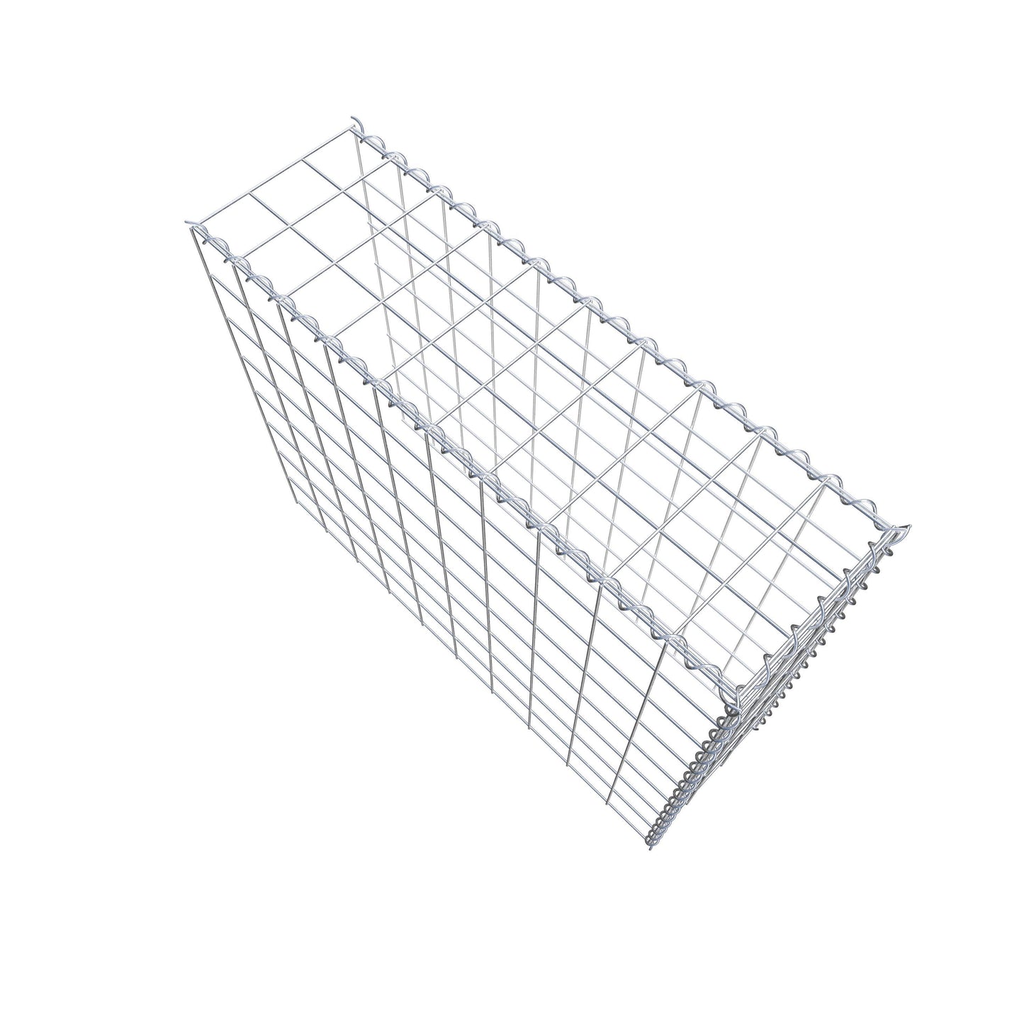 Gabion rapporté type 4 100 cm x 80 cm x 30 cm (L x H x P), mailles 10 cm x 10 cm, spirale
