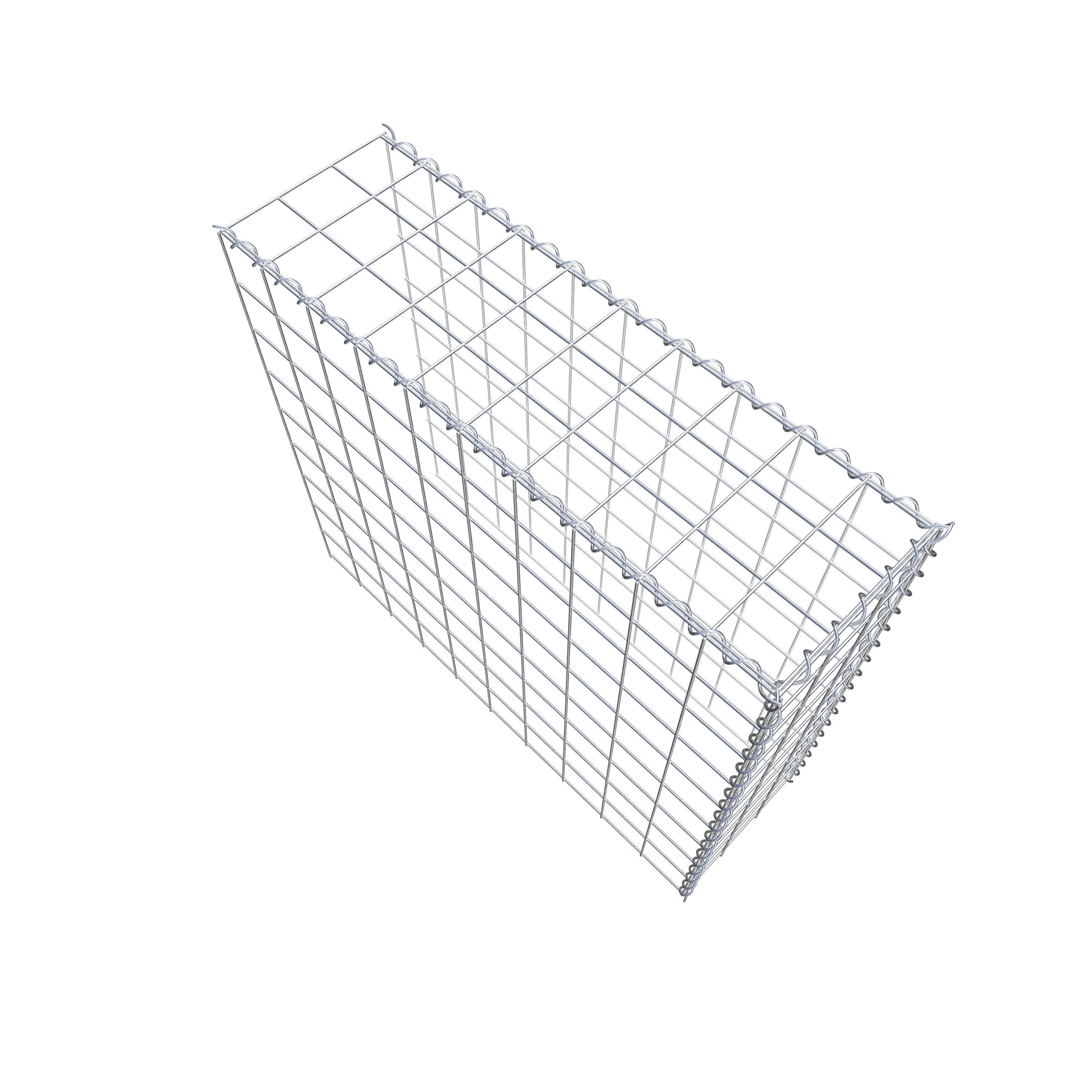 Aangegroeide schanskorf type 4 100 cm x 90 cm x 30 cm (L x H x D), maaswijdte 10 cm x 10 cm, spiraal