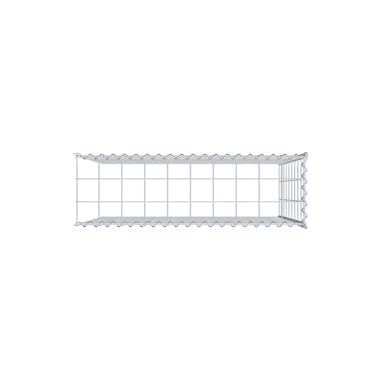 Opvokset gabion type 4 100 cm x 90 cm x 30 cm (L x H x D), maskestørrelse 10 cm x 10 cm, spiral