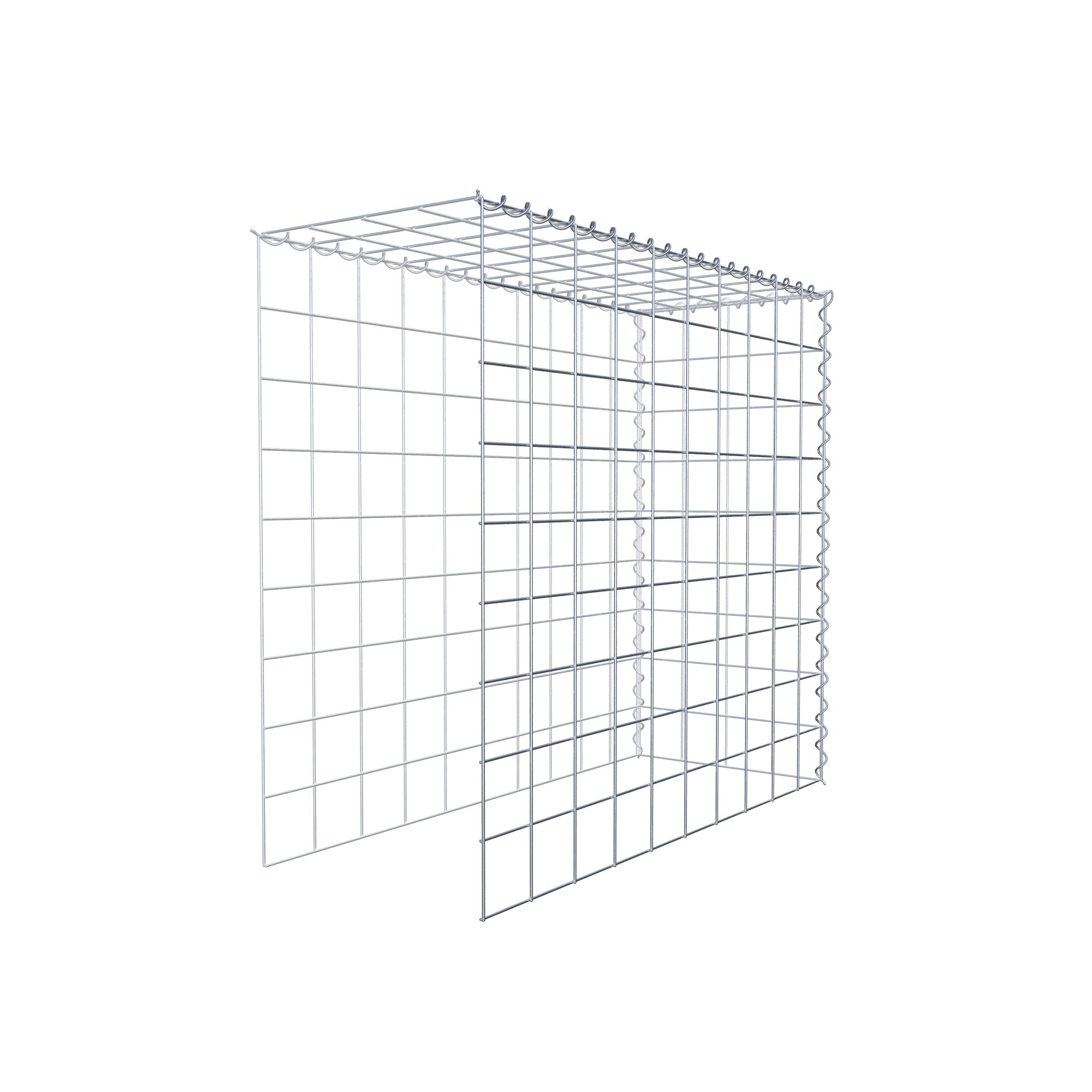 Gabião tipo 4 100 cm x 90 cm x 40 cm (C x A x P), malhagem 10 cm x 10 cm, espiral