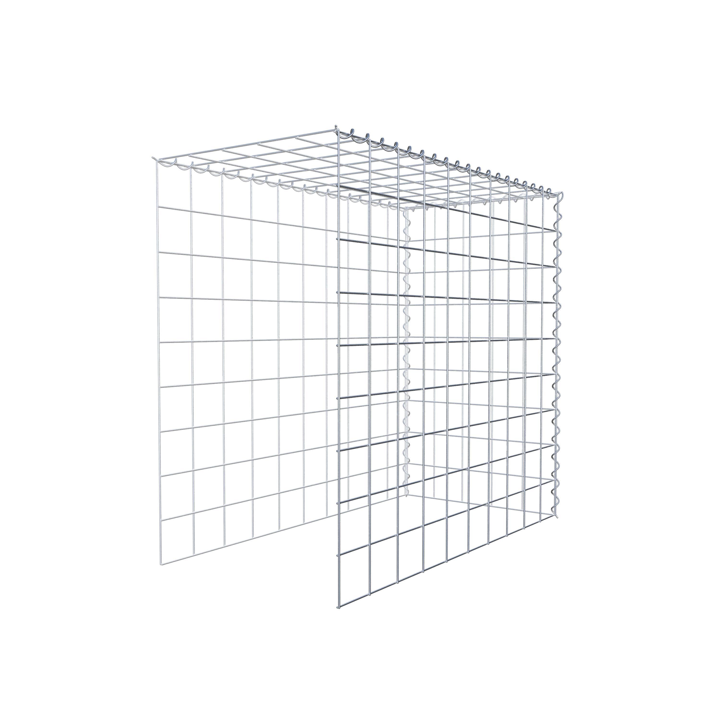 Gabião tipo 4 100 cm x 90 cm x 50 cm (C x A x P), malhagem 10 cm x 10 cm, espiral