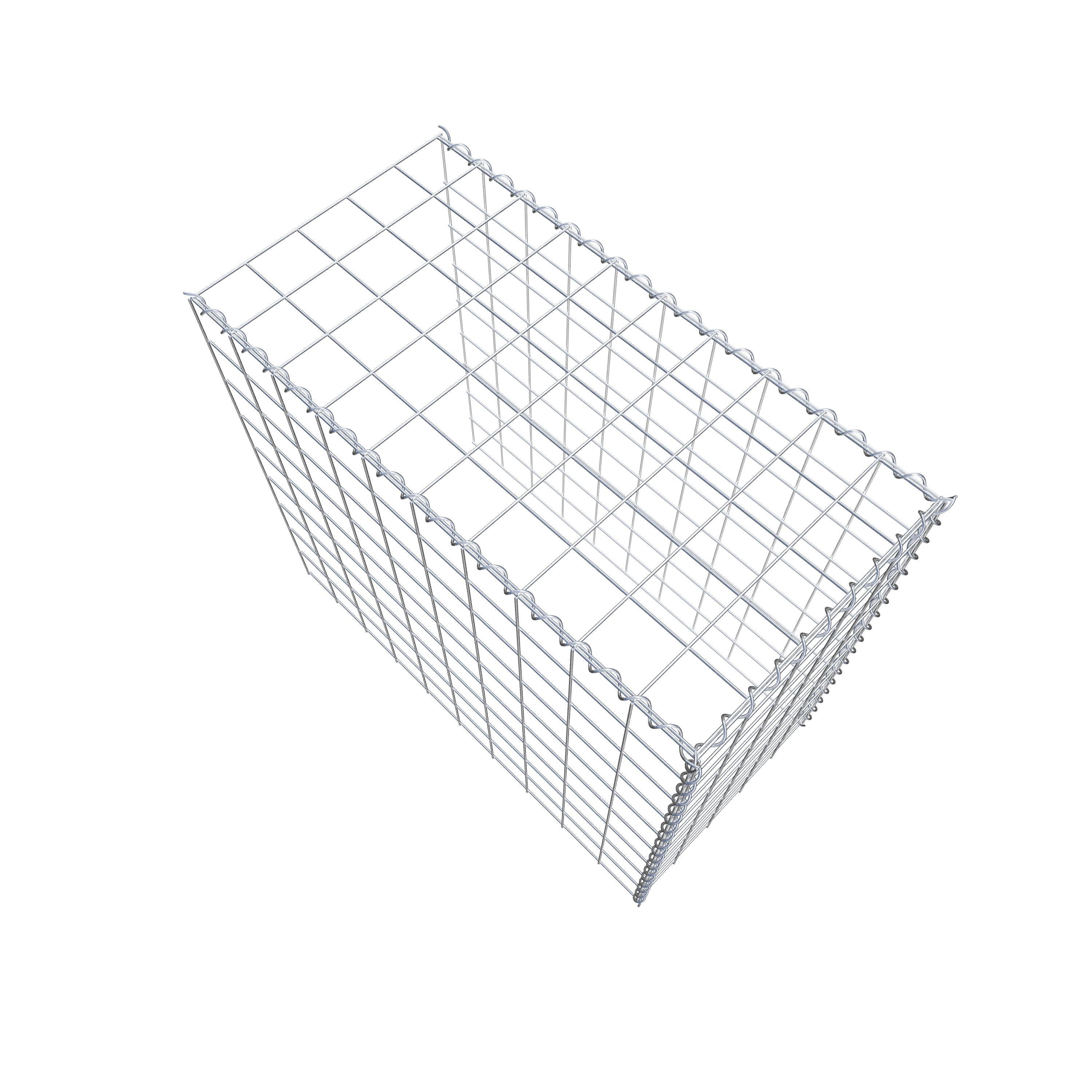 Opvokset gabion type 4 100 cm x 90 cm x 50 cm (L x H x D), maskestørrelse 10 cm x 10 cm, spiral