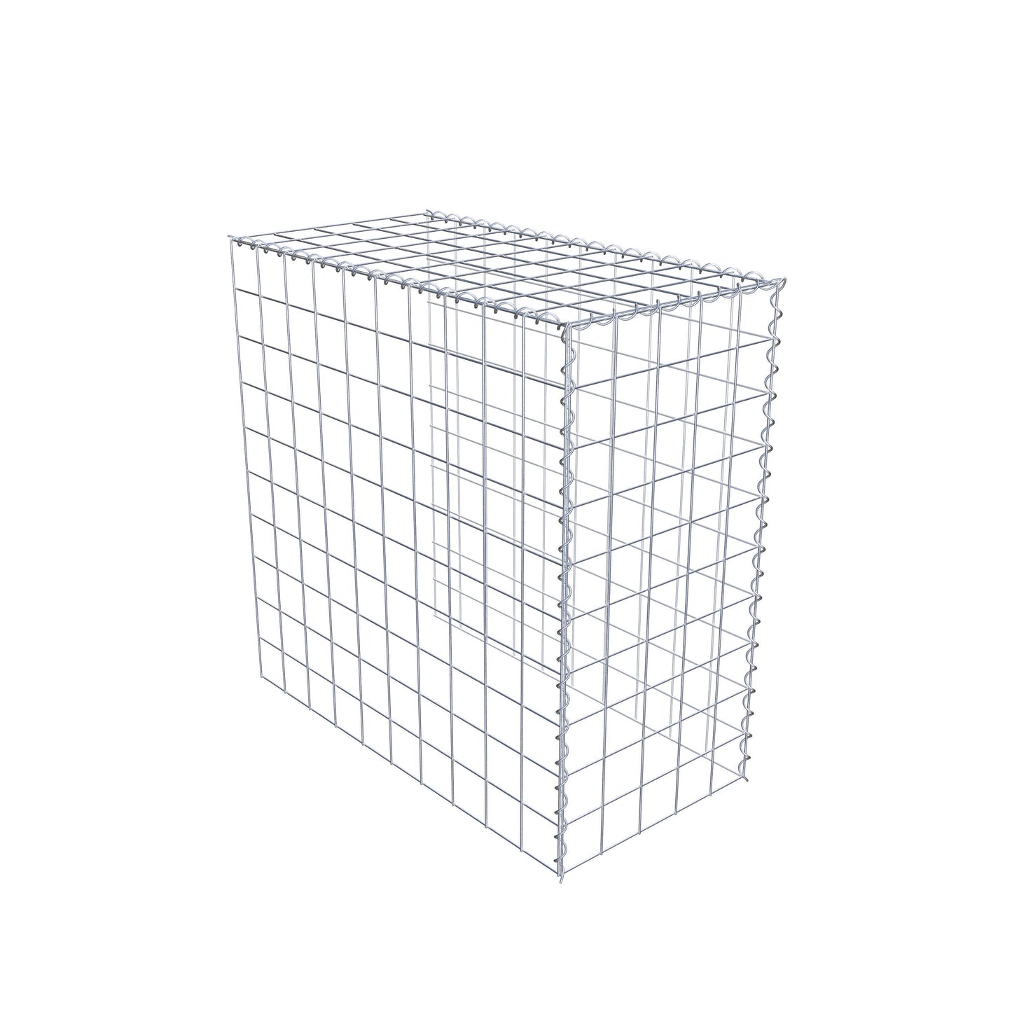 Gabion rapporté type 4 100 cm x 100 cm x 50 cm (L x H x P), mailles 10 cm x 10 cm, spirale