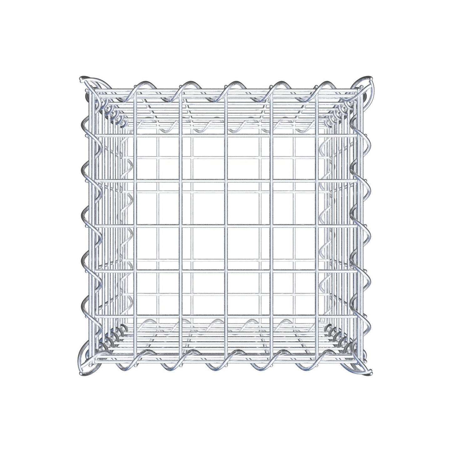 Gabion 30 cm x 30 cm x 30 cm (L x H x D), maskestørrelse 5 cm x 5 cm, spiral