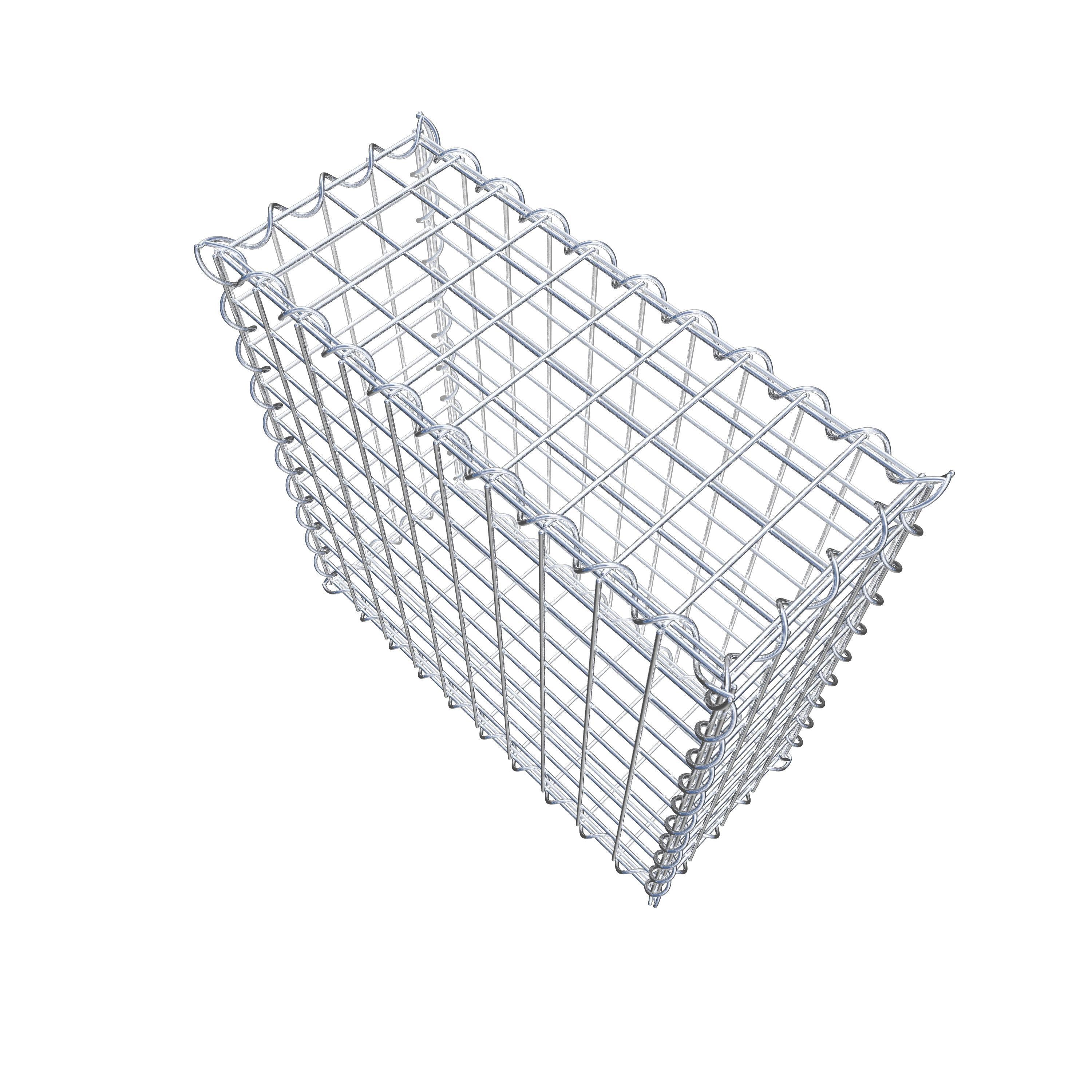 Gabião 50 cm x 50 cm x 20 cm (C x A x P), malhagem 5 cm x 5 cm, espiral