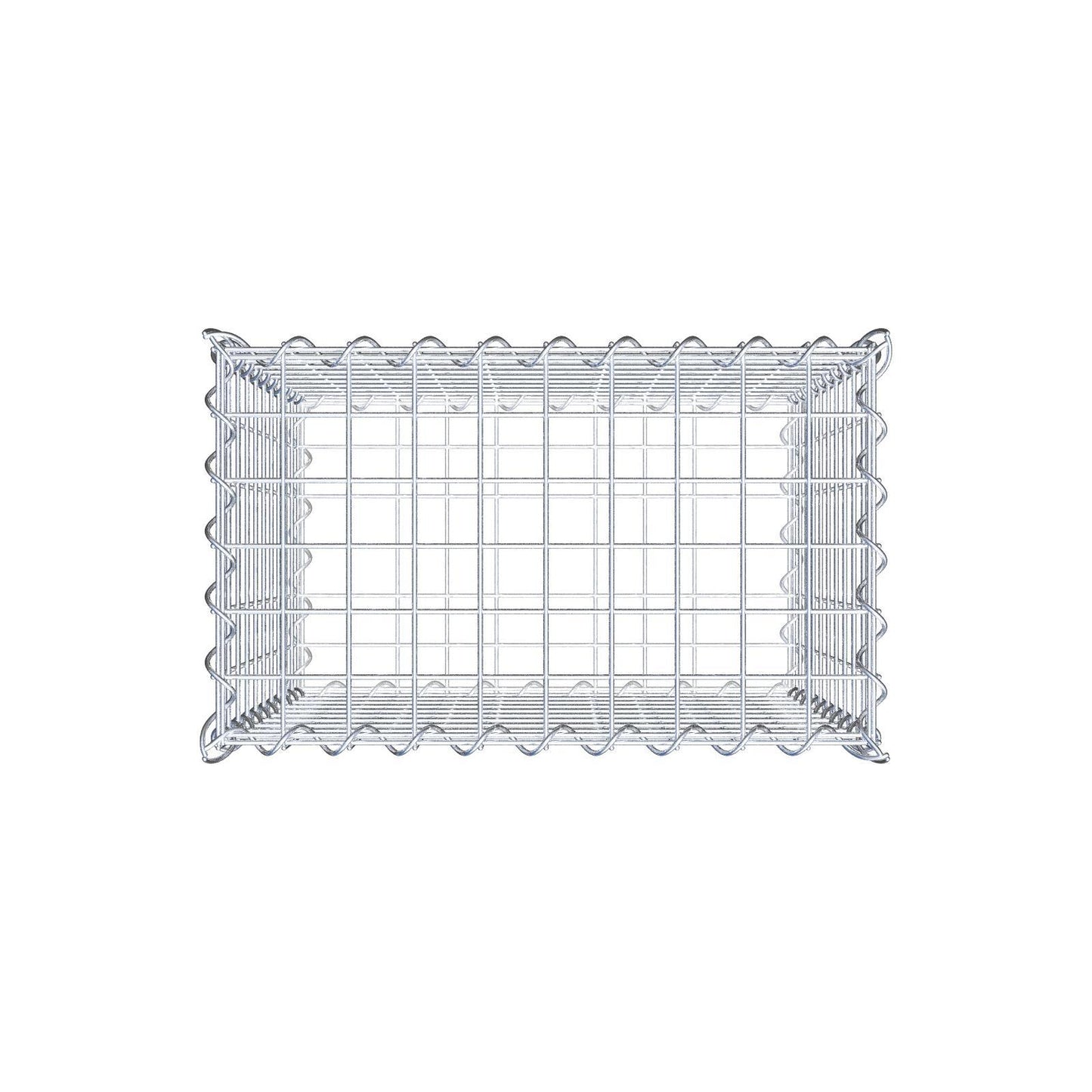 Gabião 50 cm x 50 cm x 30 cm (C x A x P), malhagem 5 cm x 5 cm, espiral