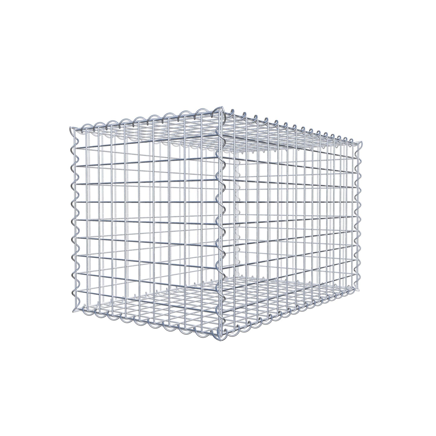 Gabion 80 cm x 50 cm x 50 cm (L x H x P), mailles 5 cm x 5 cm, spirale