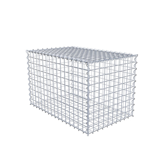 Gabion 80 cm x 50 cm x 50 cm (L x H x D), maskstorlek 5 cm x 5 cm, spiral