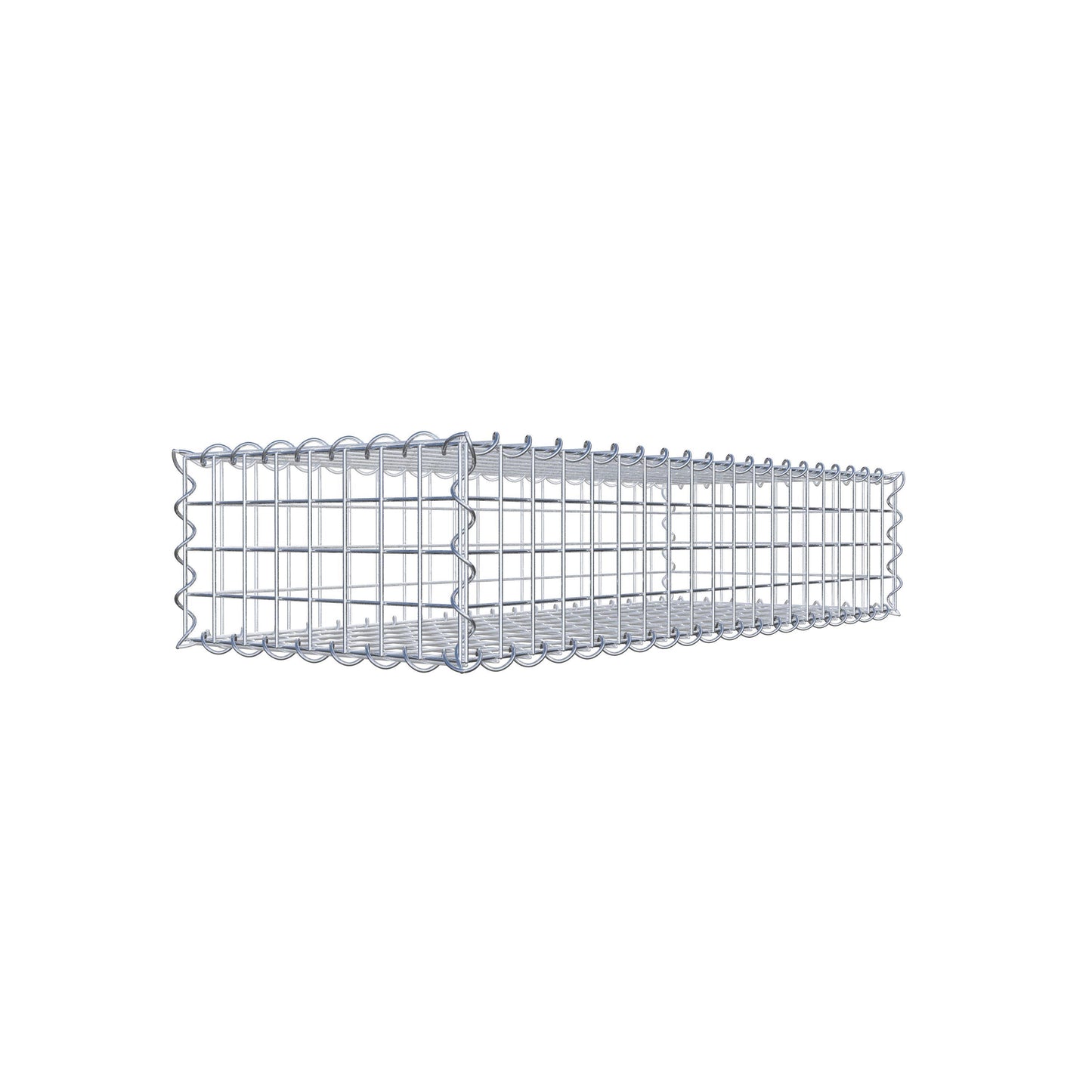 Gabione 100 cm x 20 cm x 40 cm (L x H x T), Maschenweite 5 cm x 5 cm, Spirale