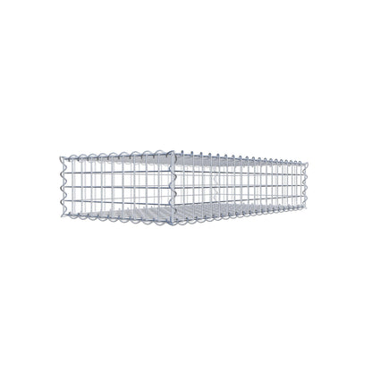 Schanskorf 100 cm x 20 cm x 50 cm (L x H x D), maaswijdte 5 cm x 5 cm, spiraalvormig