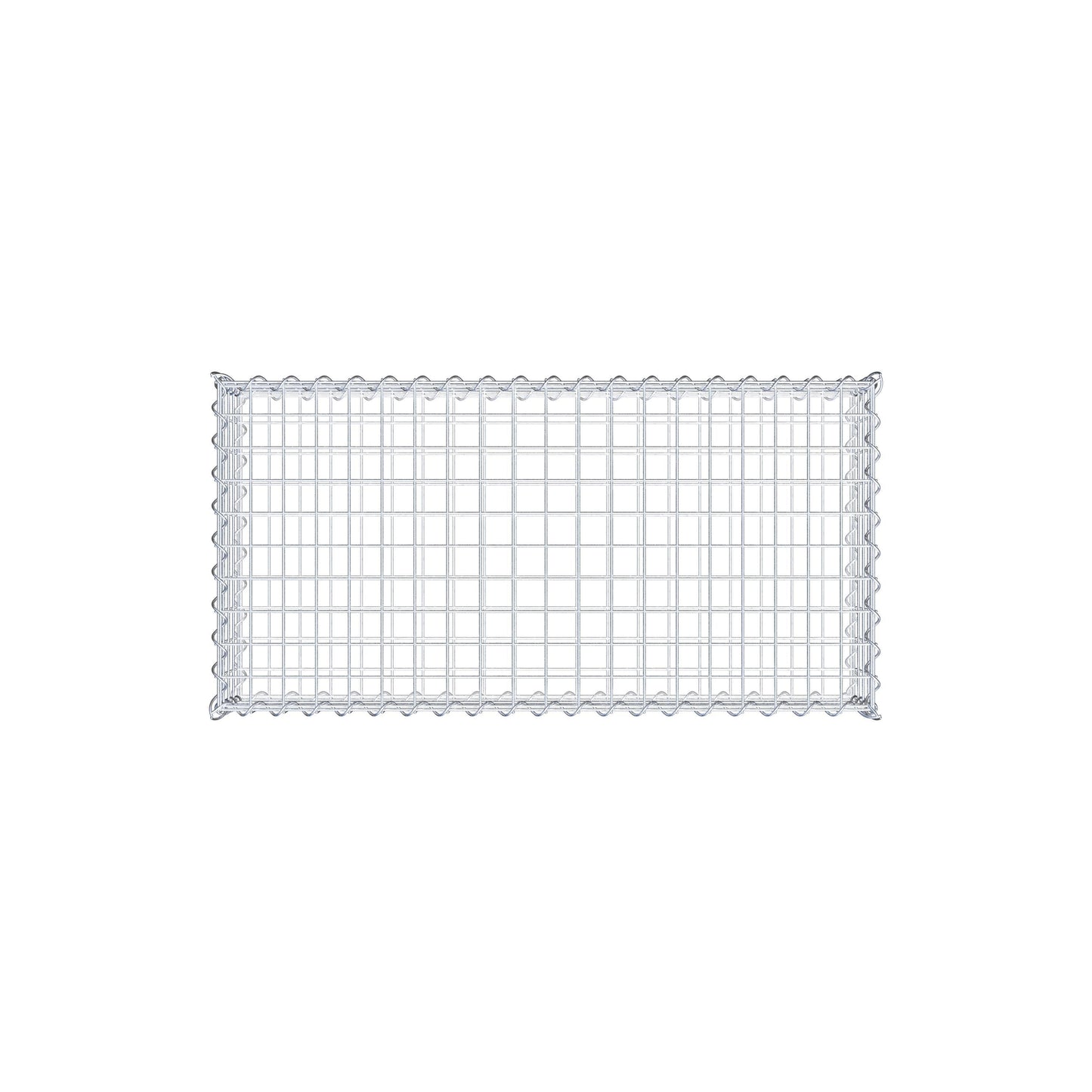 Schanskorf 100 cm x 20 cm x 50 cm (L x H x D), maaswijdte 5 cm x 5 cm, spiraalvormig
