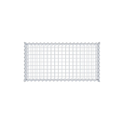 Schanskorf 100 cm x 20 cm x 50 cm (L x H x D), maaswijdte 5 cm x 5 cm, spiraalvormig