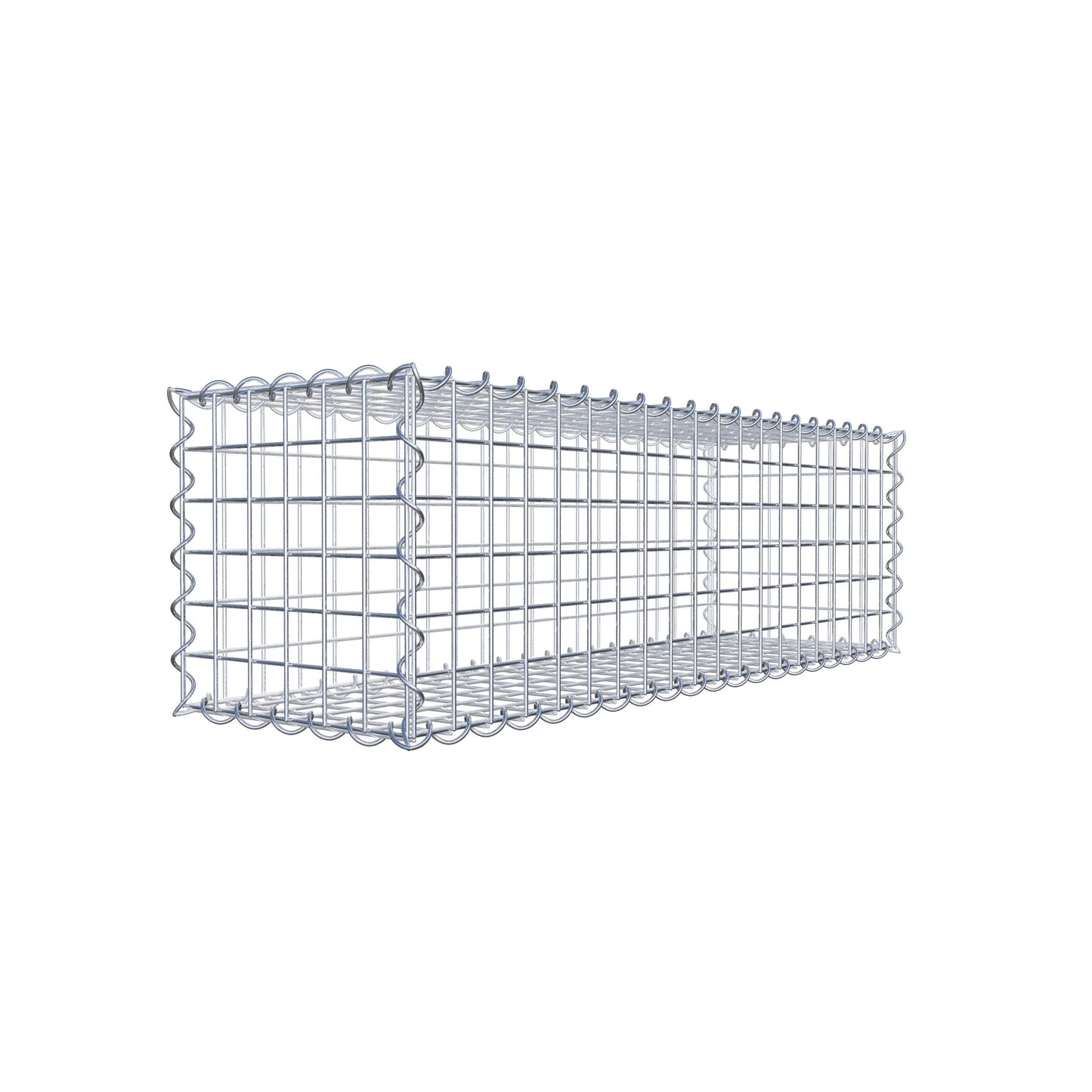 Schanskorf 100 cm x 30 cm x 30 cm (L x H x D), maaswijdte 5 cm x 5 cm, spiraalvormig