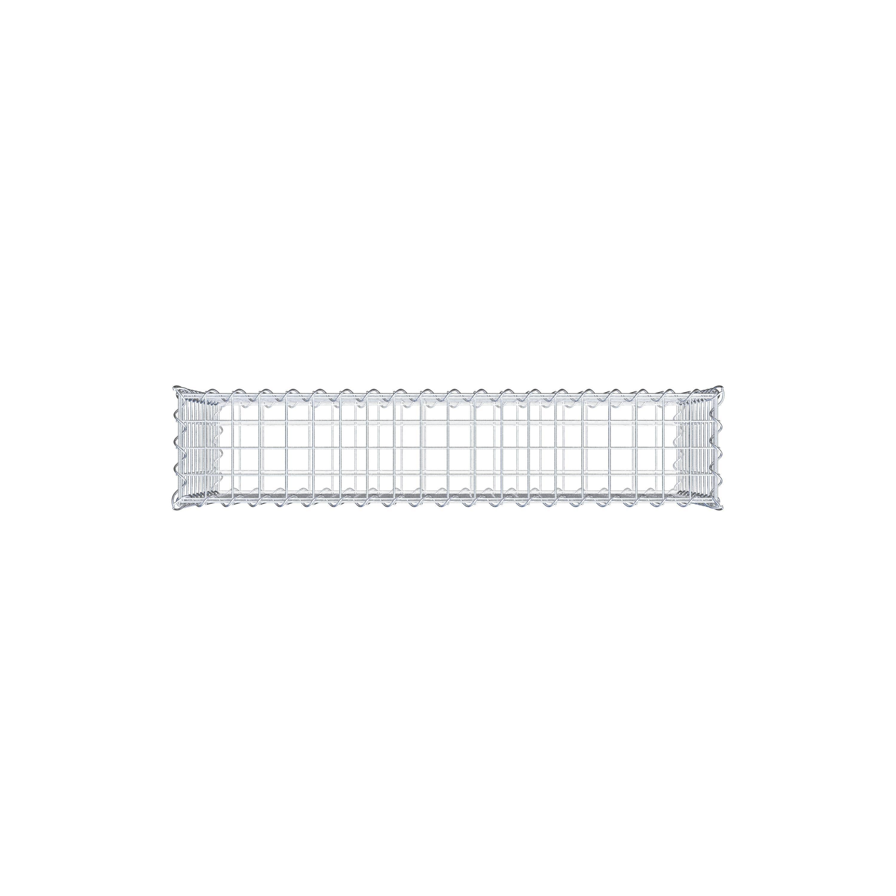 Gabião 100 cm x 50 cm x 20 cm (C x A x P), malhagem 5 cm x 5 cm, espiral