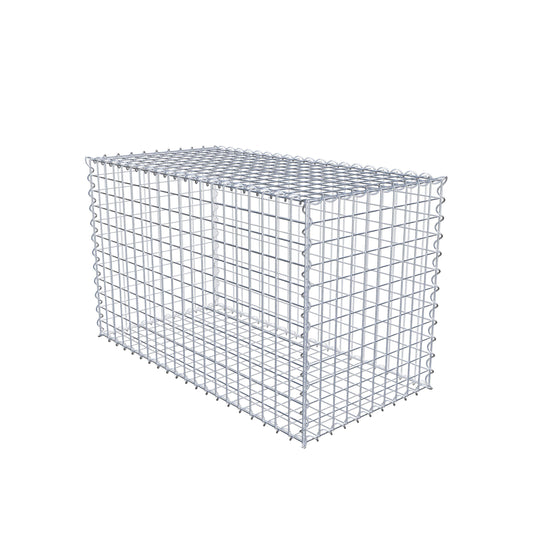 Gabion 100 cm x 60 cm x 50 cm (L x H x D), maskestørrelse 5 cm x 5 cm, spiral