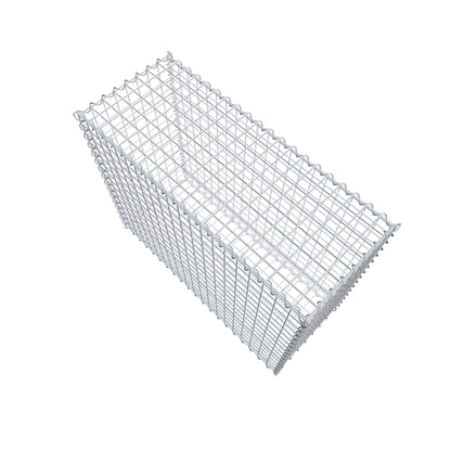 Gabion 100 cm x 80 cm x 40 cm (L x H x D), maskestørrelse 5 cm x 5 cm, spiral