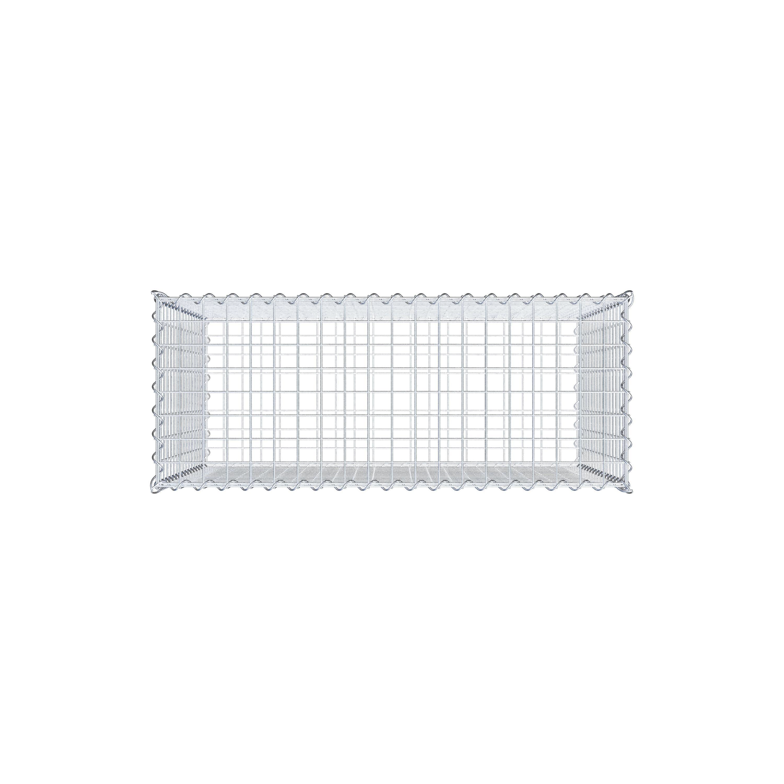 Gabion 100 cm x 80 cm x 40 cm (L x H x D), maskestørrelse 5 cm x 5 cm, spiral