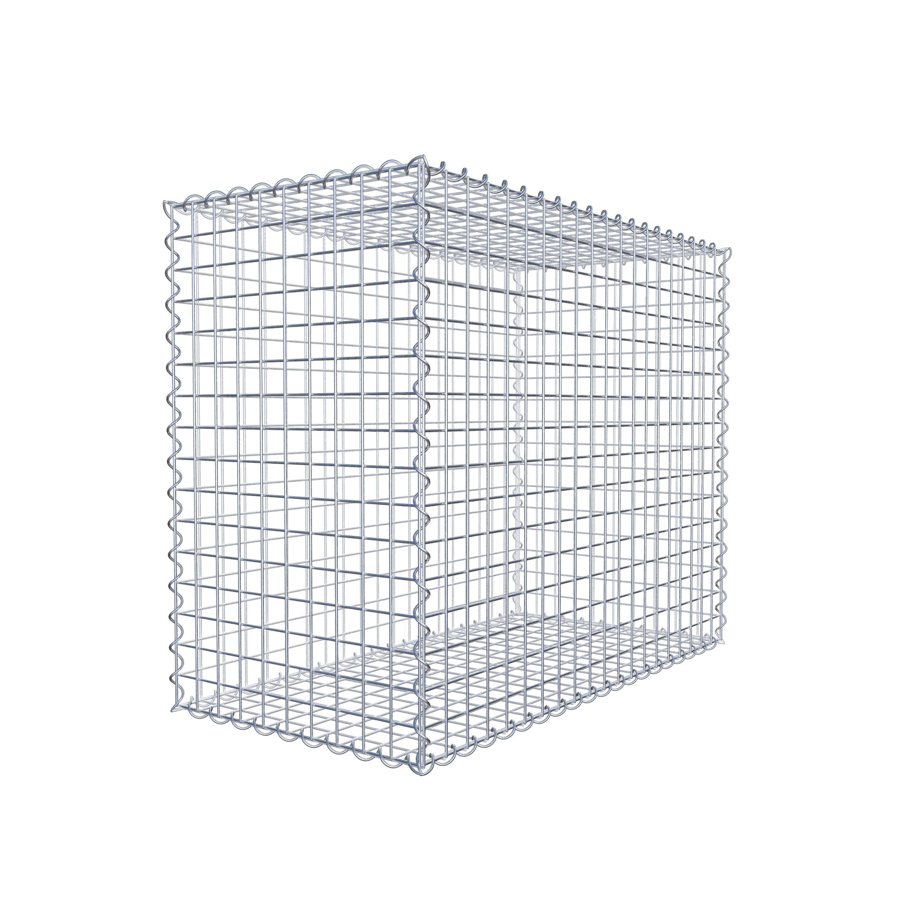 Gabion 100 cm x 80 cm x 50 cm (L x H x D), mesh size 5 cm x 5 cm, spiral