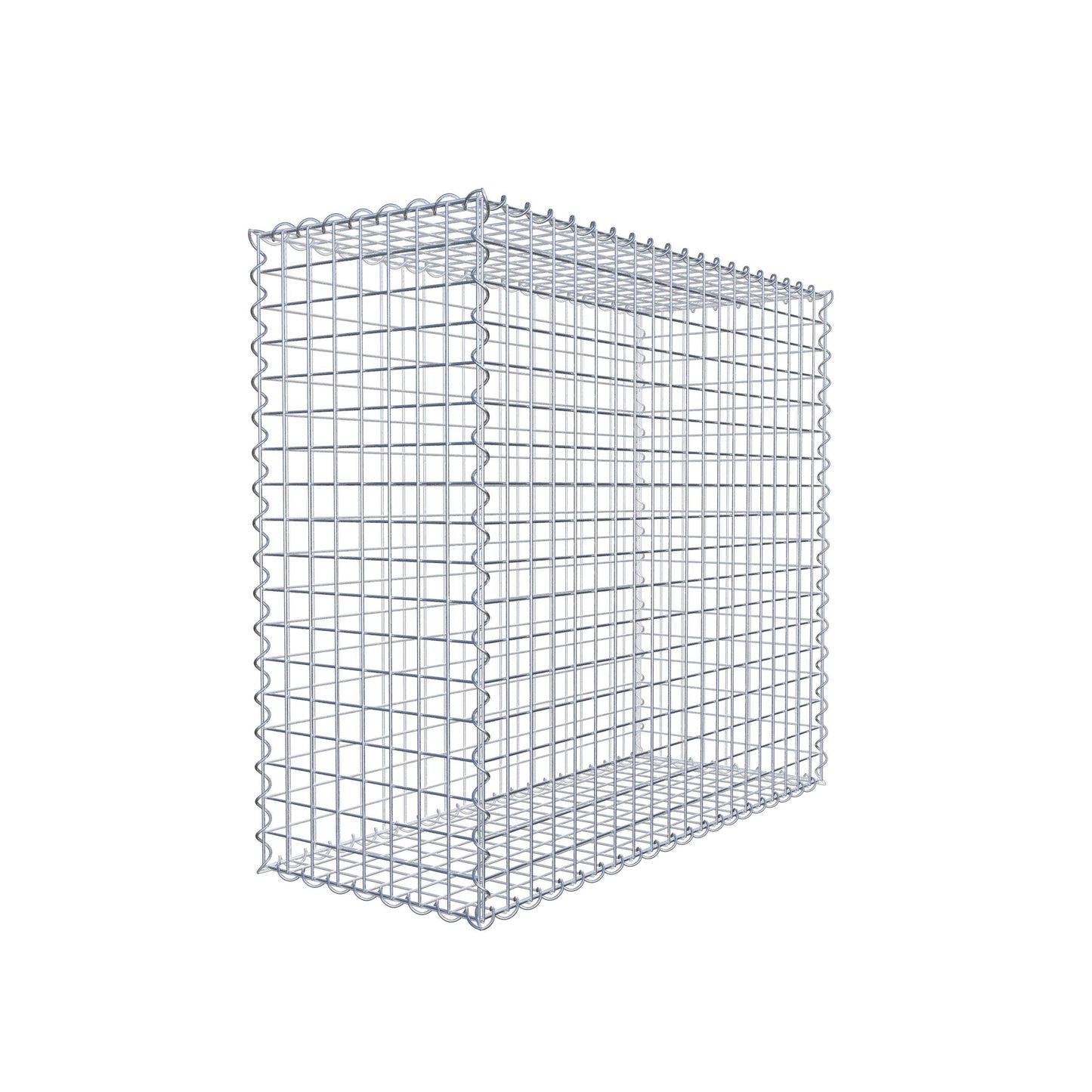 Gabion 100 cm x 90 cm x 40 cm (L x H x D), maskestørrelse 5 cm x 5 cm, spiral