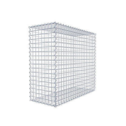 Gabion 100 cm x 90 cm x 40 cm (L x H x D), maskestørrelse 5 cm x 5 cm, spiral