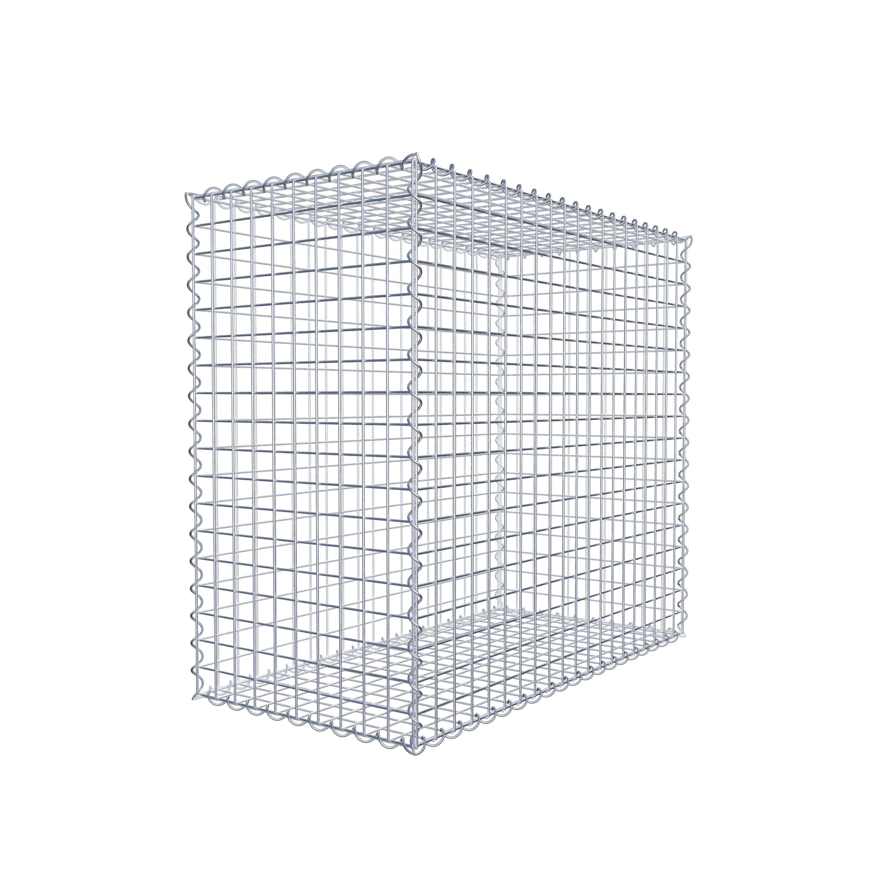 Gabion 100 cm x 90 cm x 50 cm (L x H x D), mesh size 5 cm x 5 cm, spiral