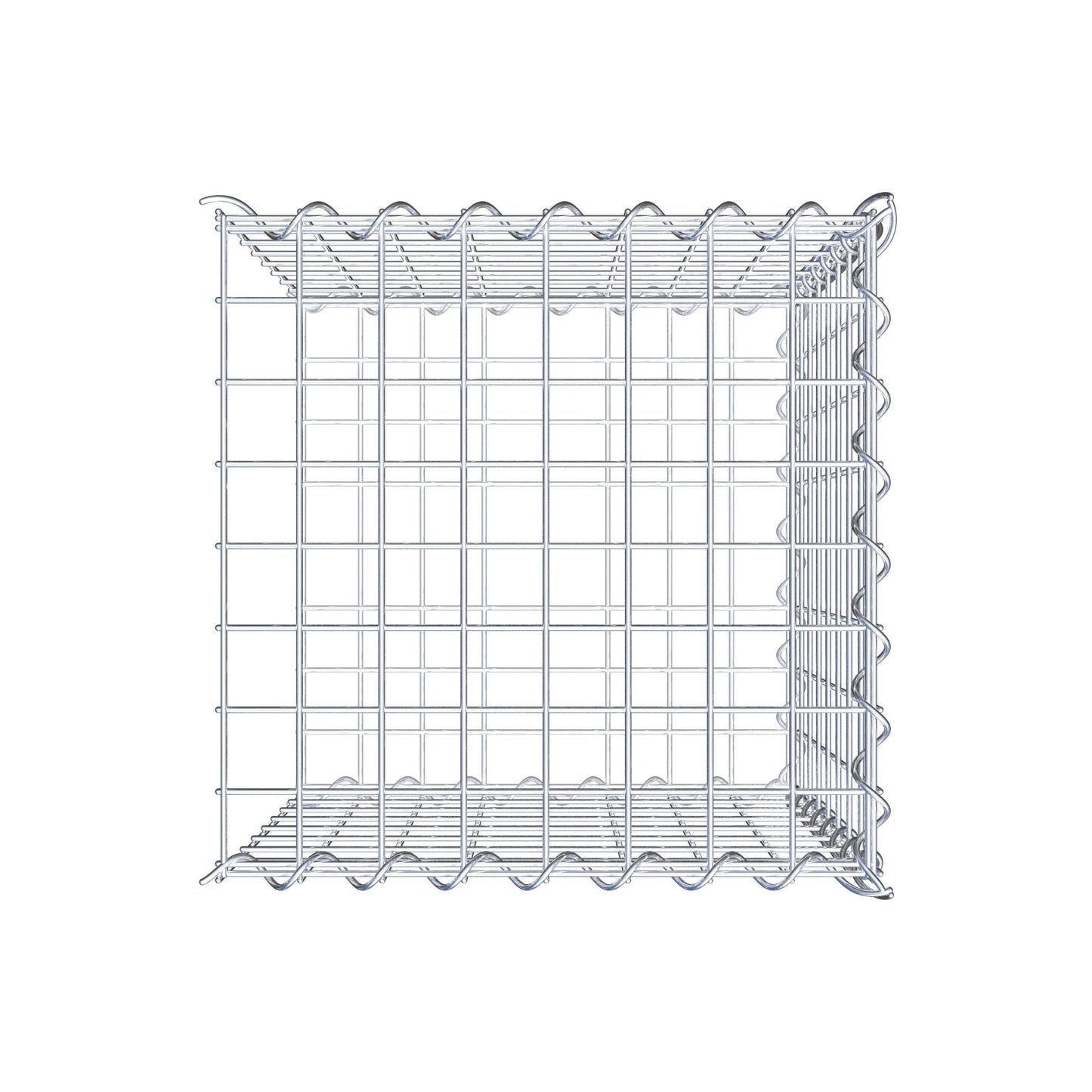 Opvokset gabion type 2 40 cm x 40 cm x 40 cm (L x H x D), maskestørrelse 5 cm x 5 cm, spiral
