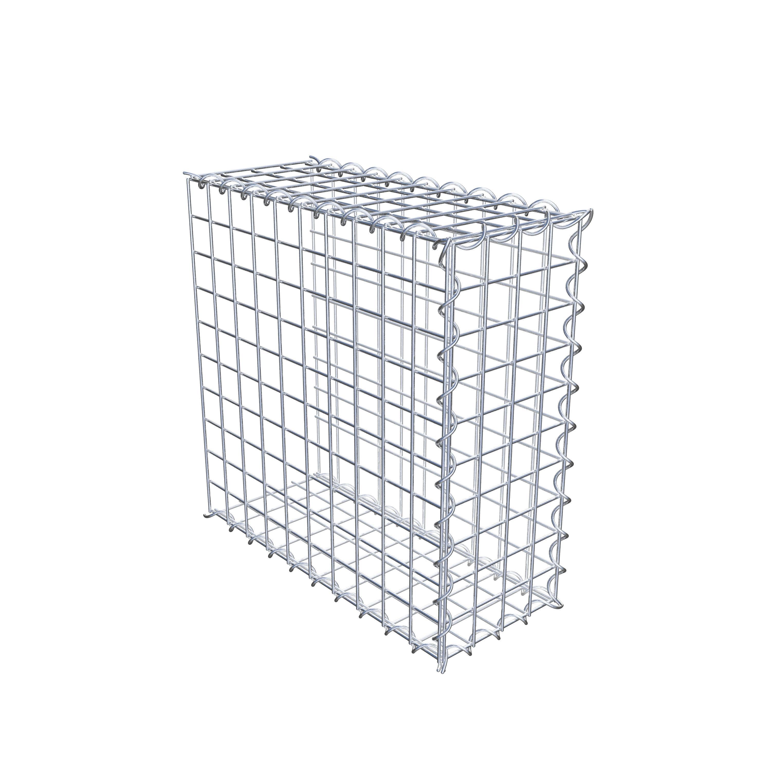 Opvokset gabion type 2 50 cm x 50 cm x 20 cm (L x H x D), maskestørrelse 5 cm x 5 cm, spiral