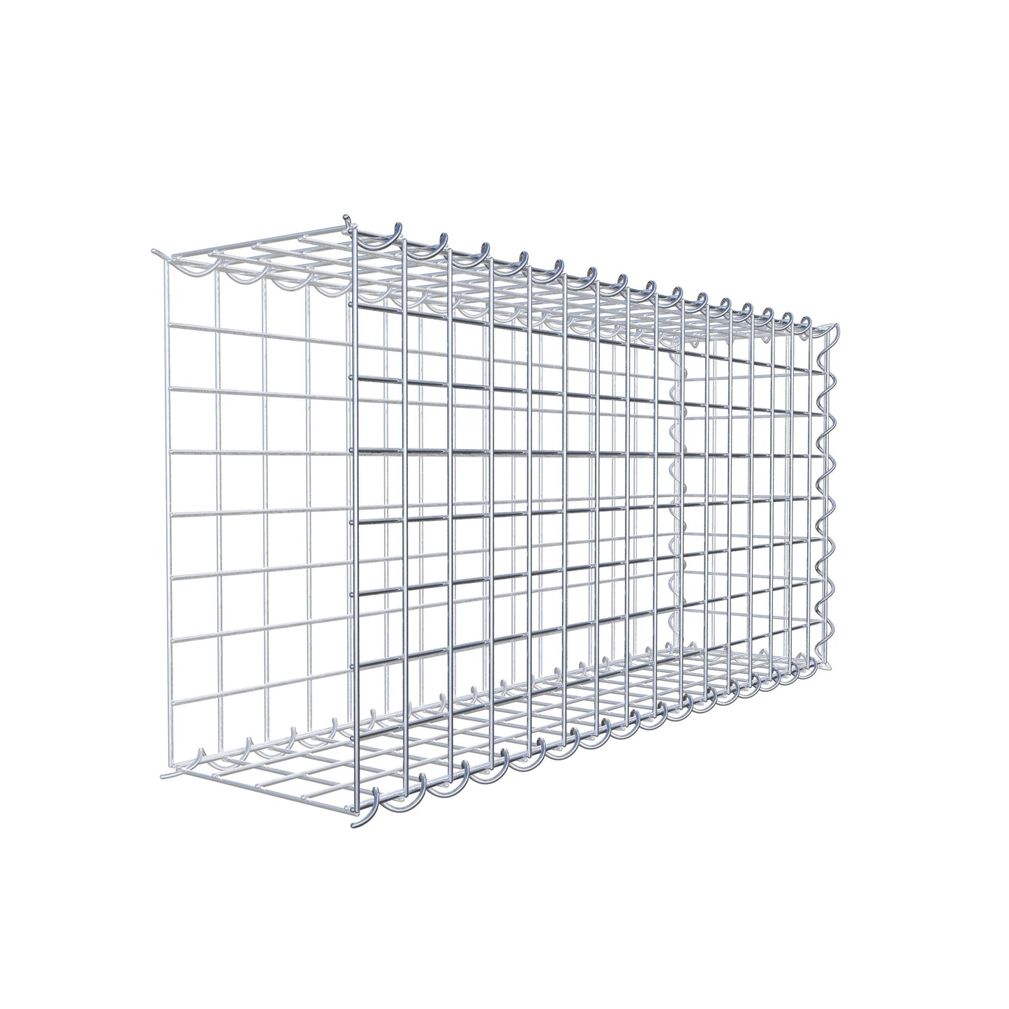 Mounted gabion type 2 80 cm x 40 cm x 20 cm (L x H x D), mesh size 5 cm x 5 cm, spiral