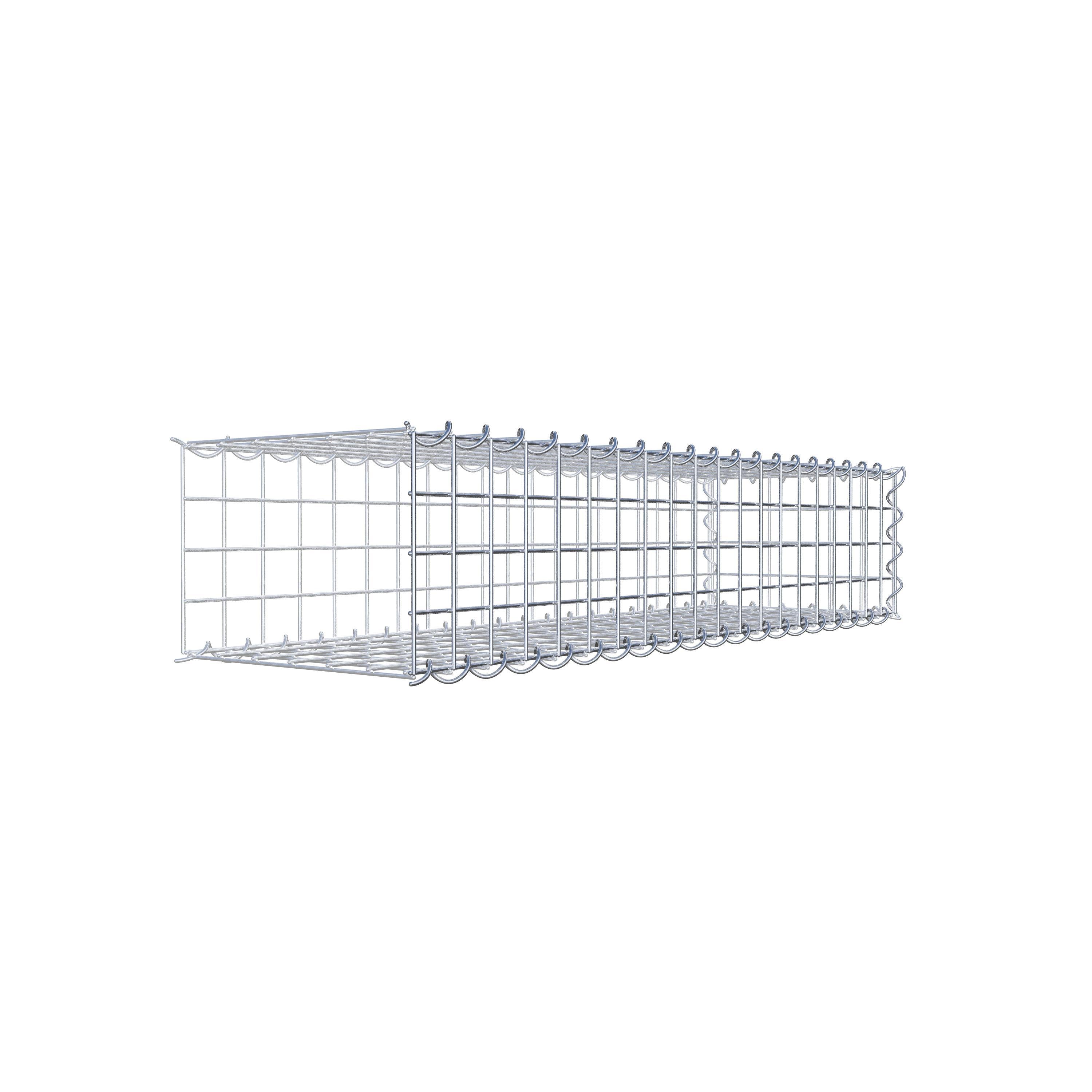 Extra gabion typ 2 100 cm x 20 cm x 30 cm (L x H x D), maskstorlek 5 cm x 5 cm, spiral