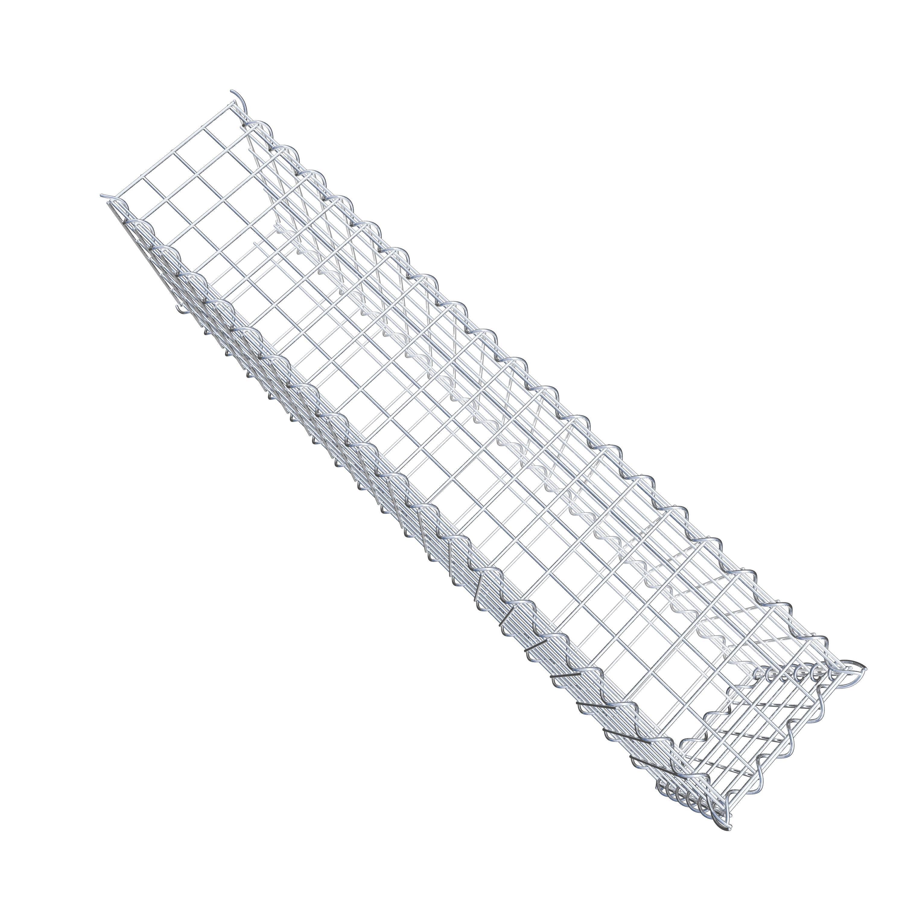 Opvokset gabion type 2 100 cm x 30 cm x 20 cm (L x H x D), maskestørrelse 5 cm x 5 cm, spiral