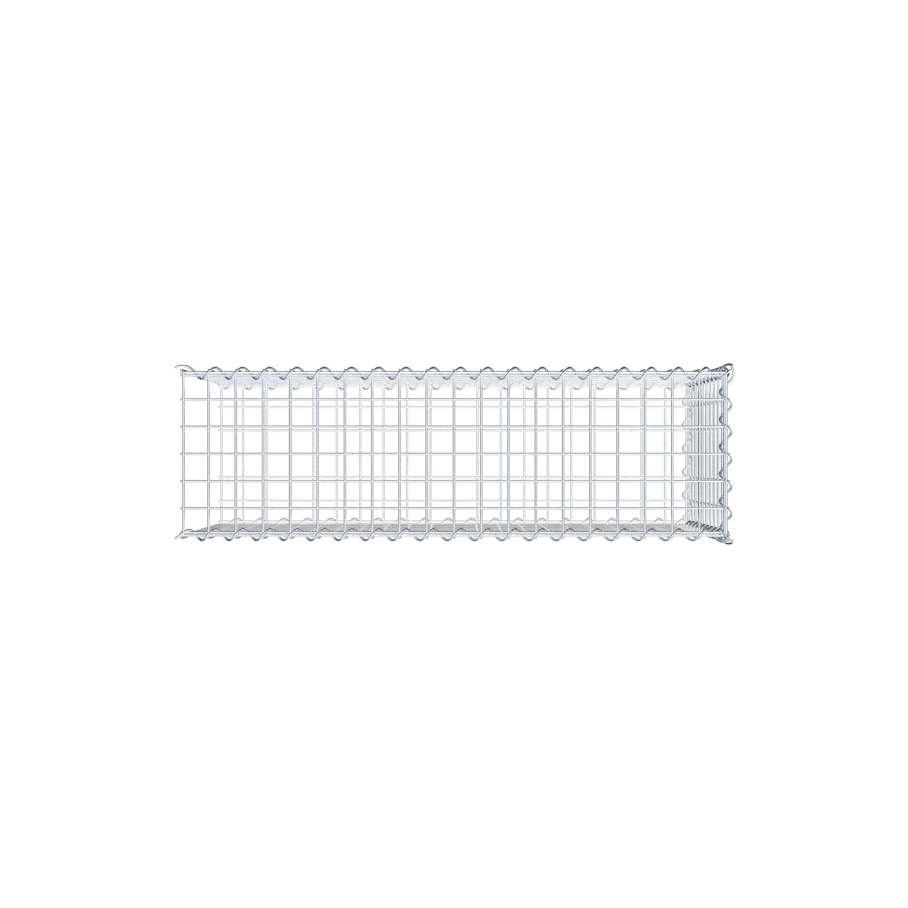 Gabion rapporté type 2 100 cm x 50 cm x 30 cm (L x H x P), mailles 5 cm x 5 cm, spirale