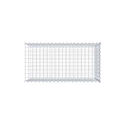 Gabion rapporté type 2 100 cm x 50 cm x 50 cm (L x H x P), mailles 5 cm x 5 cm, spirale