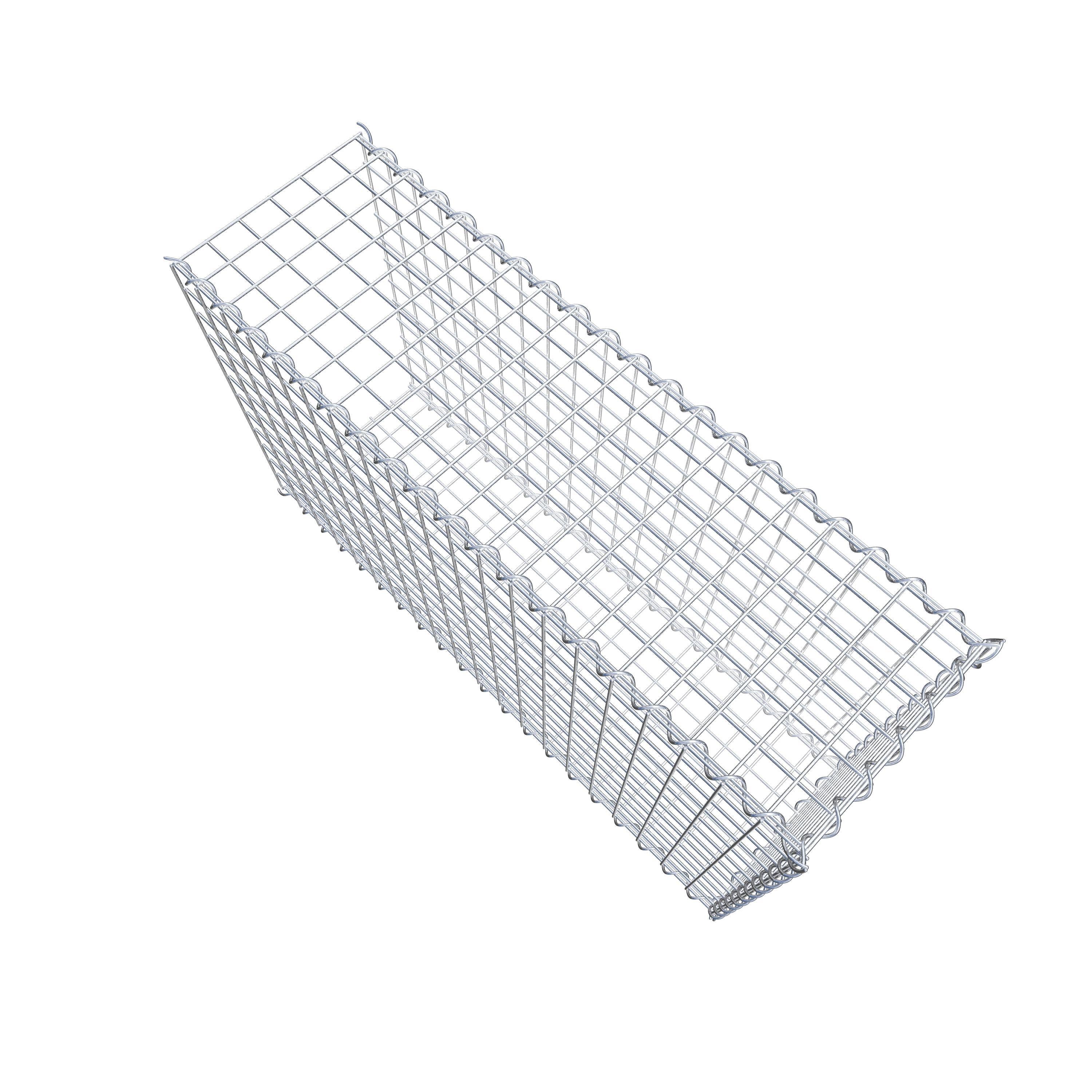 Opvokset gabion type 2 100 cm x 60 cm x 30 cm (L x H x D), maskestørrelse 5 cm x 5 cm, spiral