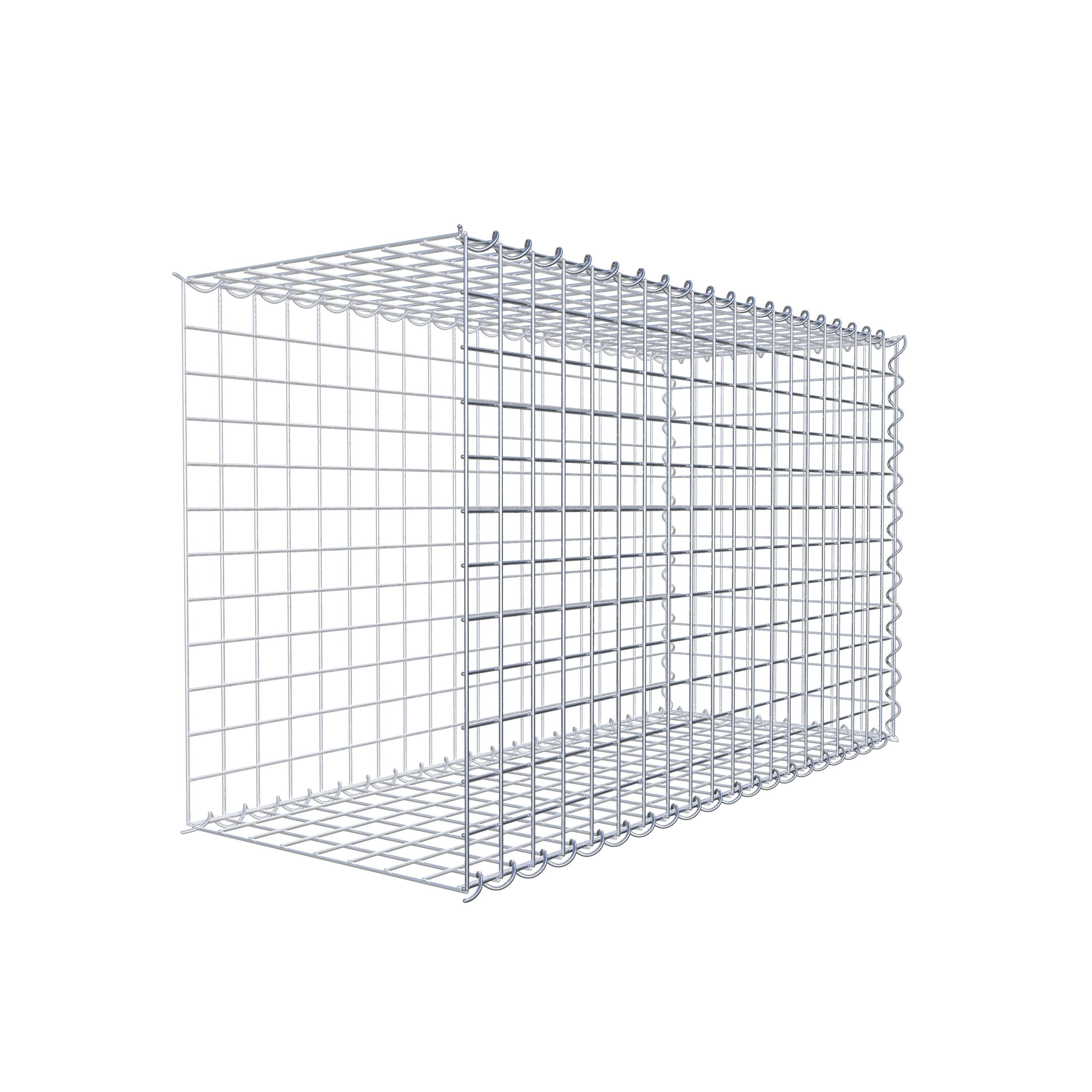 Gavión complementario tipo 2 100 cm x 60 cm x 40 cm (L x A x P), malla 5 cm x 5 cm, espiral