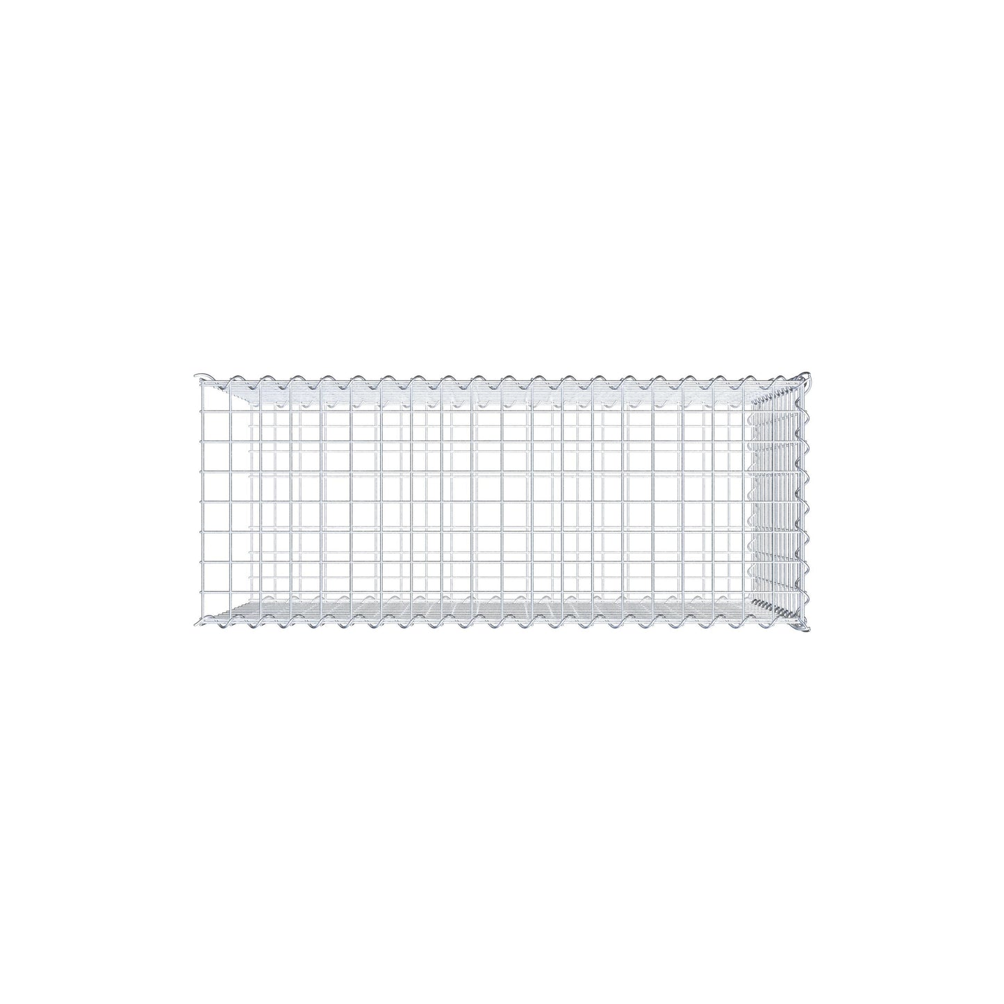 Grown-on gabion type 2 100 cm x 60 cm x 40 cm (L x H x D), mesh size 5 cm x 5 cm, spiral