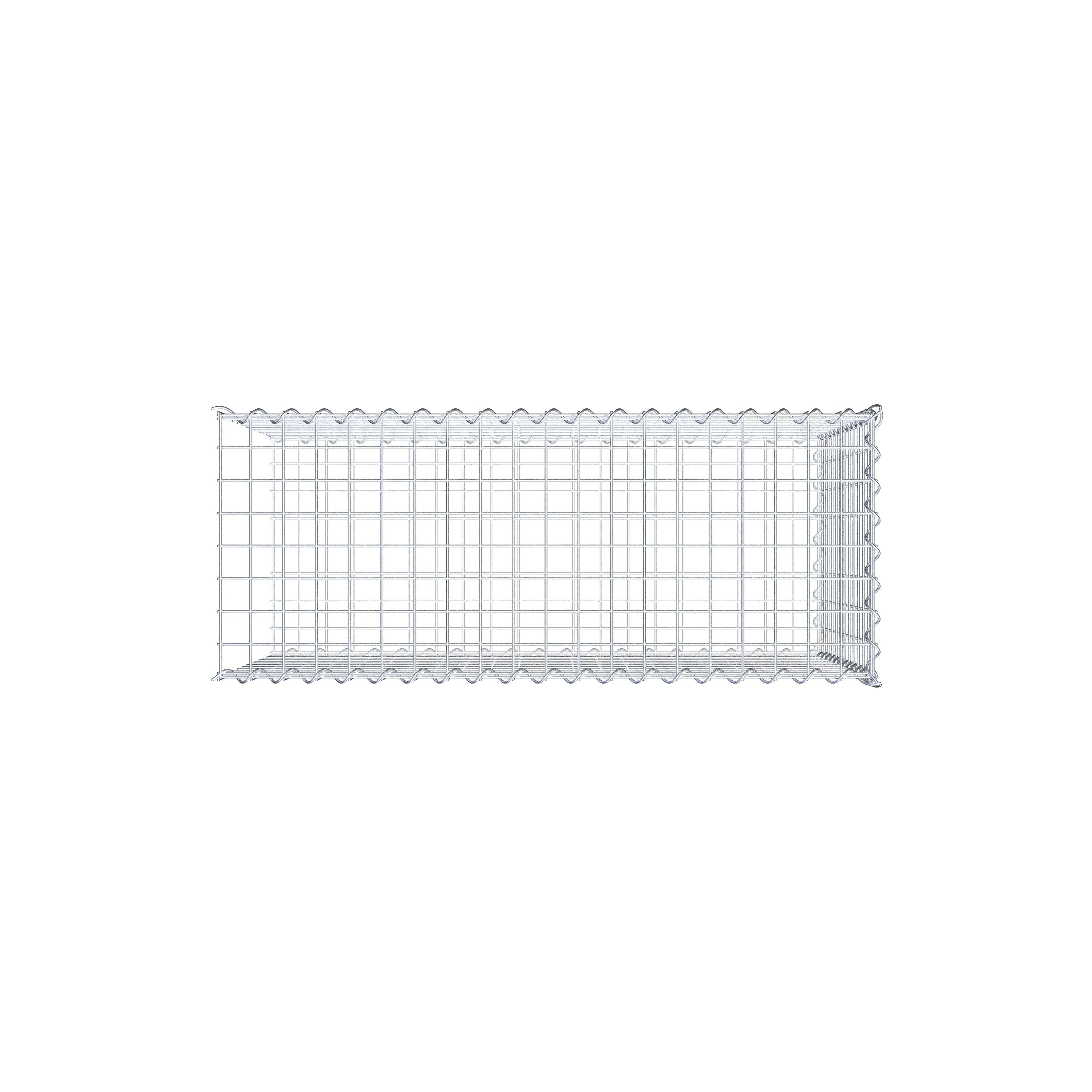 Gavión complementario tipo 2 100 cm x 60 cm x 40 cm (L x A x P), malla 5 cm x 5 cm, espiral