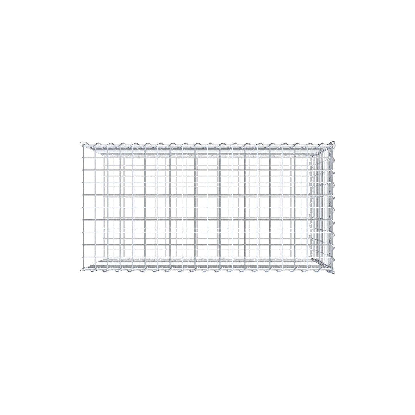 Extra gabion typ 2 100 cm x 60 cm x 50 cm (L x H x D), maskstorlek 5 cm x 5 cm, spiral