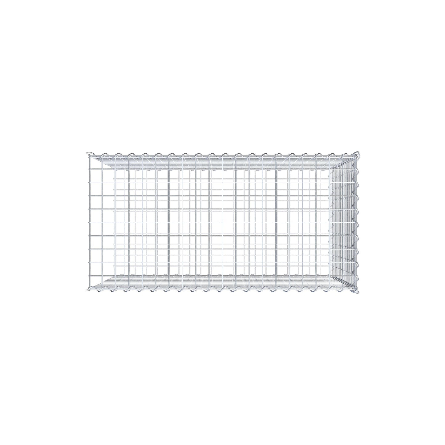 Grown-on gabion type 2 100 cm x 70 cm x 50 cm (L x H x D), mesh size 5 cm x 5 cm, spiral