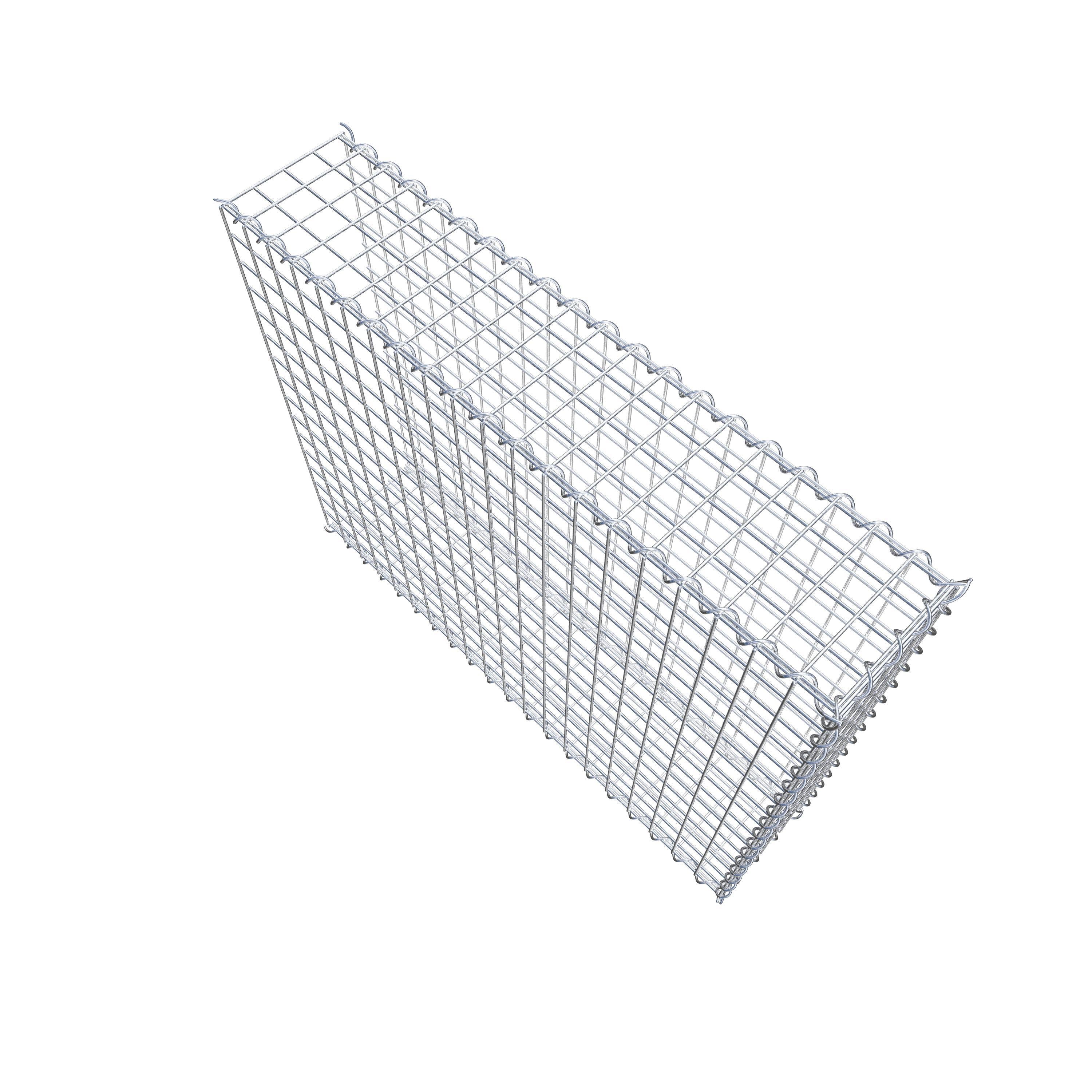 Opvokset gabion type 2 100 cm x 80 cm x 20 cm (L x H x D), maskestørrelse 5 cm x 5 cm, spiral