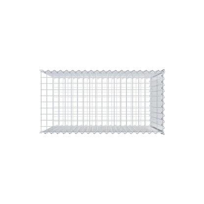 Udvokset gabion type 2 100 cm x 80 cm x 50 cm (L x H x D), maskestørrelse 5 cm x 5 cm, spiral