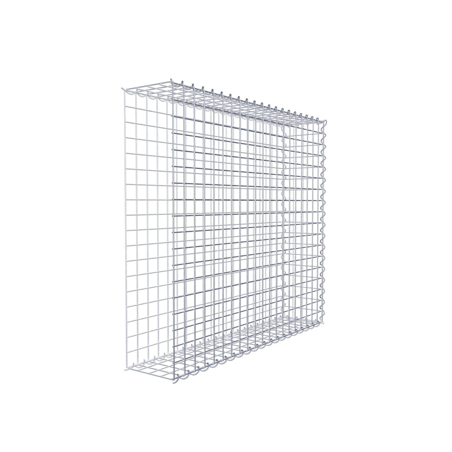 Opvokset gabion type 2 100 cm x 90 cm x 20 cm (L x H x D), maskestørrelse 5 cm x 5 cm, spiral