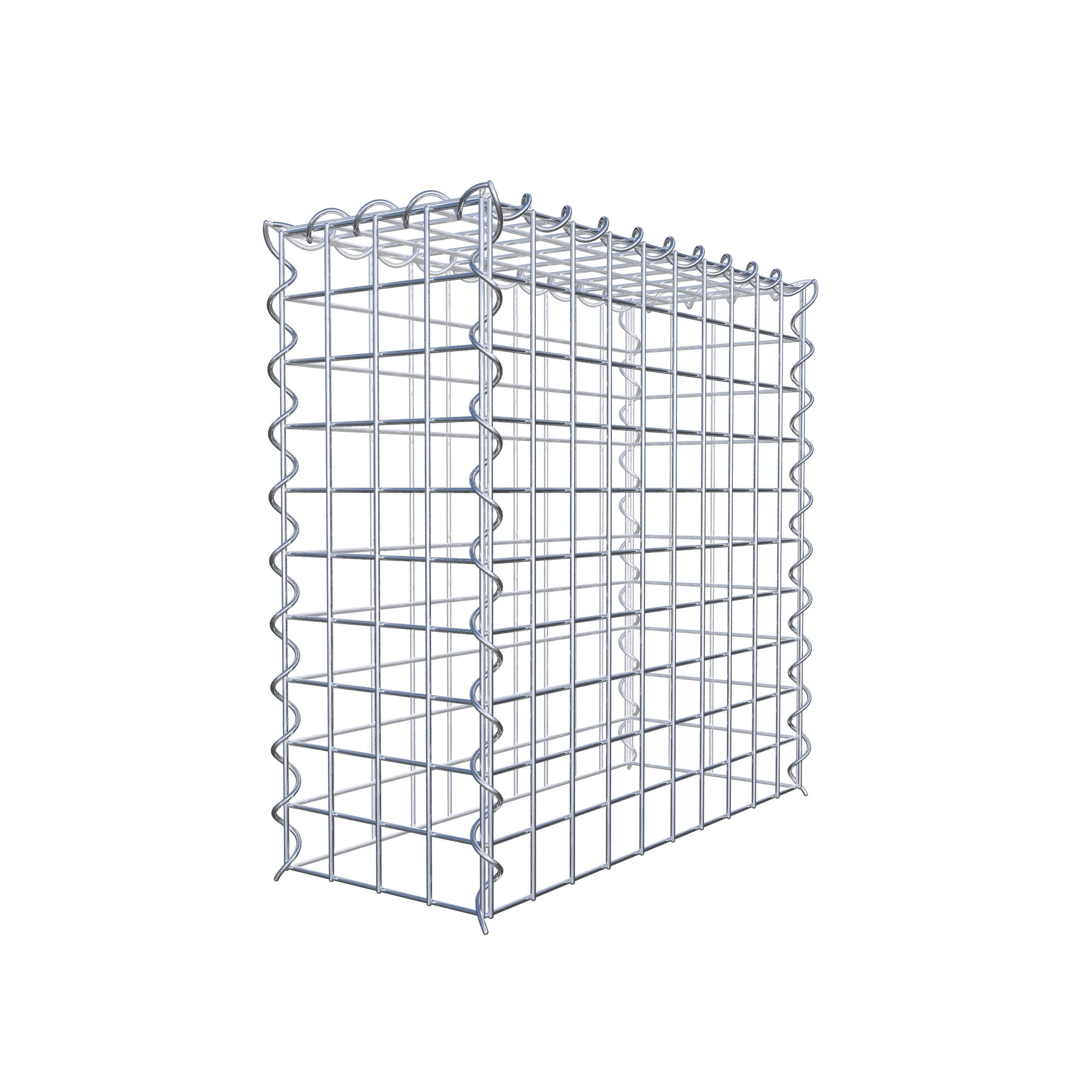 Gabião tipo 3 50 cm x 50 cm x 20 cm (C x A x P), malhagem 5 cm x 5 cm, espiral