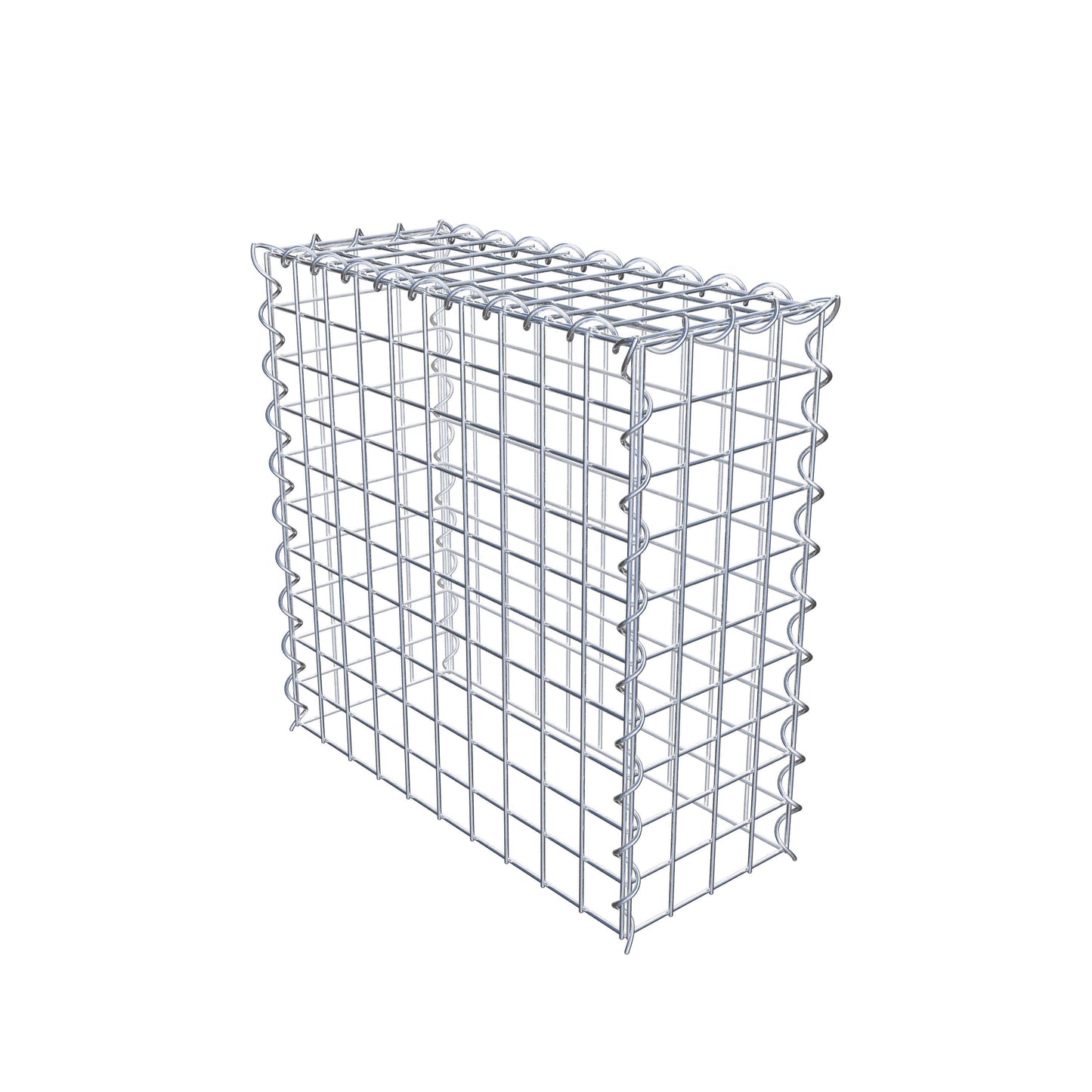 Gabion rapporté type 3 50 cm x 50 cm x 20 cm (L x H x P), mailles 5 cm x 5 cm, spirale